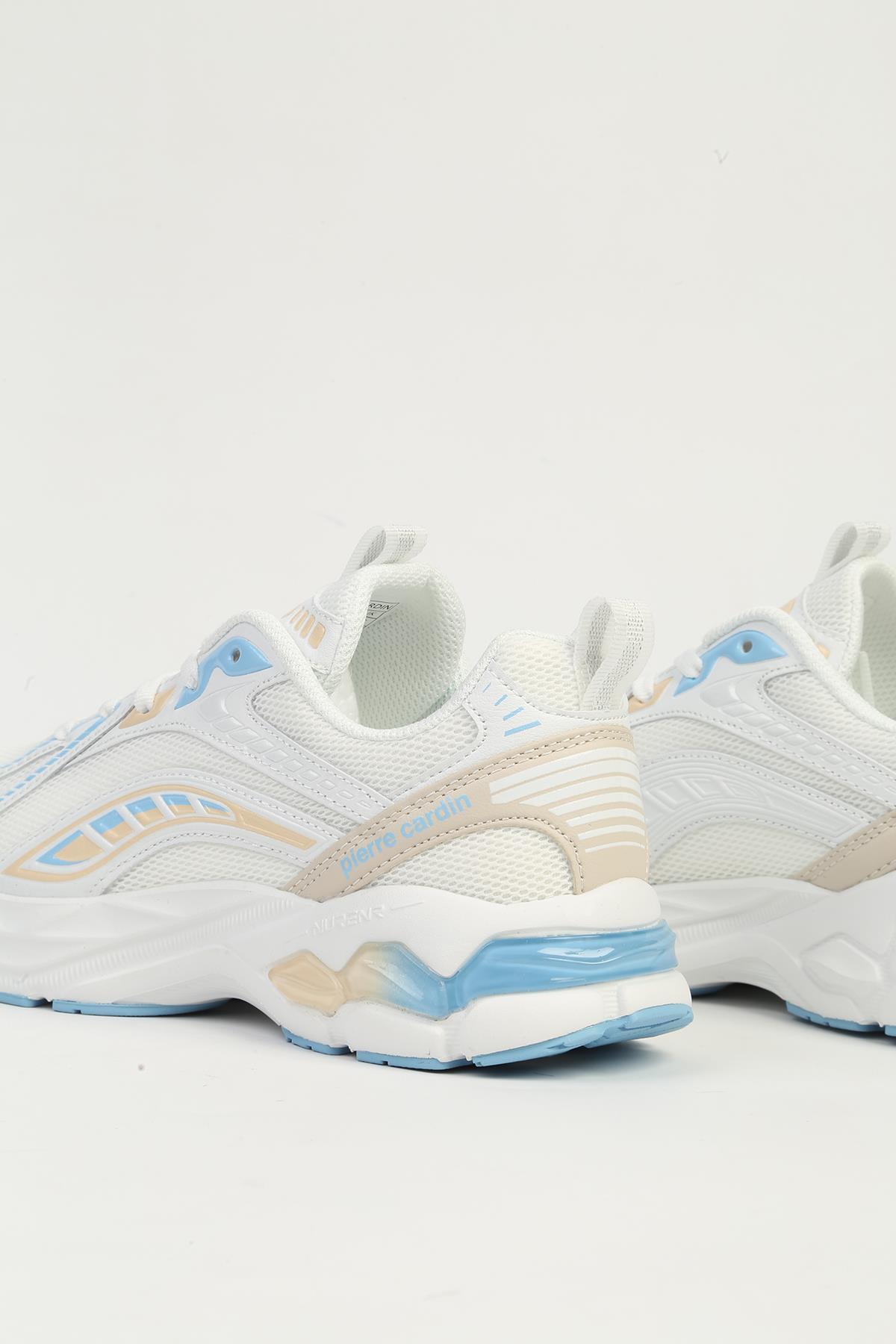Beyaz Mavi Kadın Spor Ayakkabı İTHAL PCI-11369 - Görsel 5