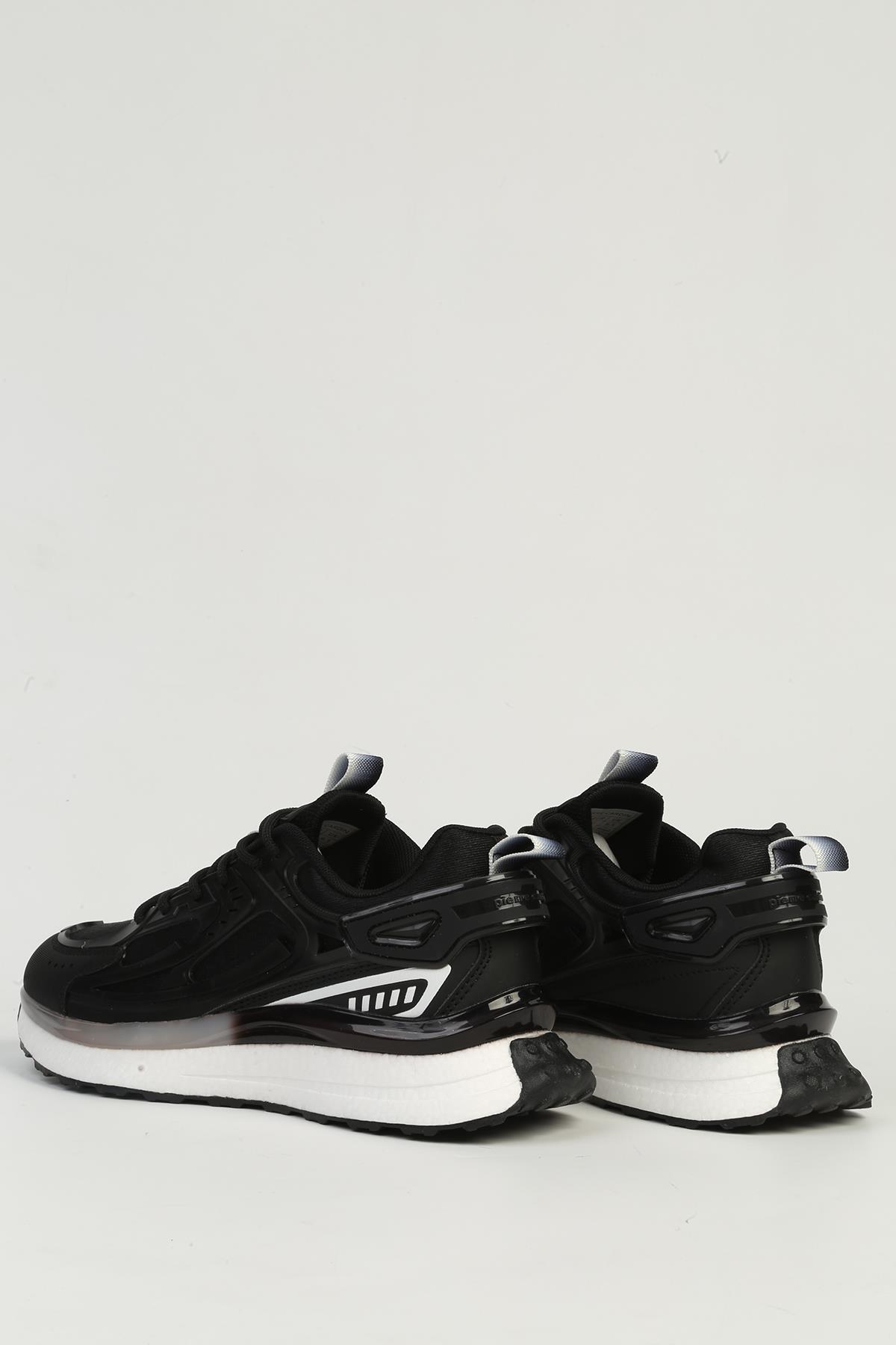 Siyah Beyaz Erkek Spor Ayakkabı İTHAL PCI-10105 - Görsel 4