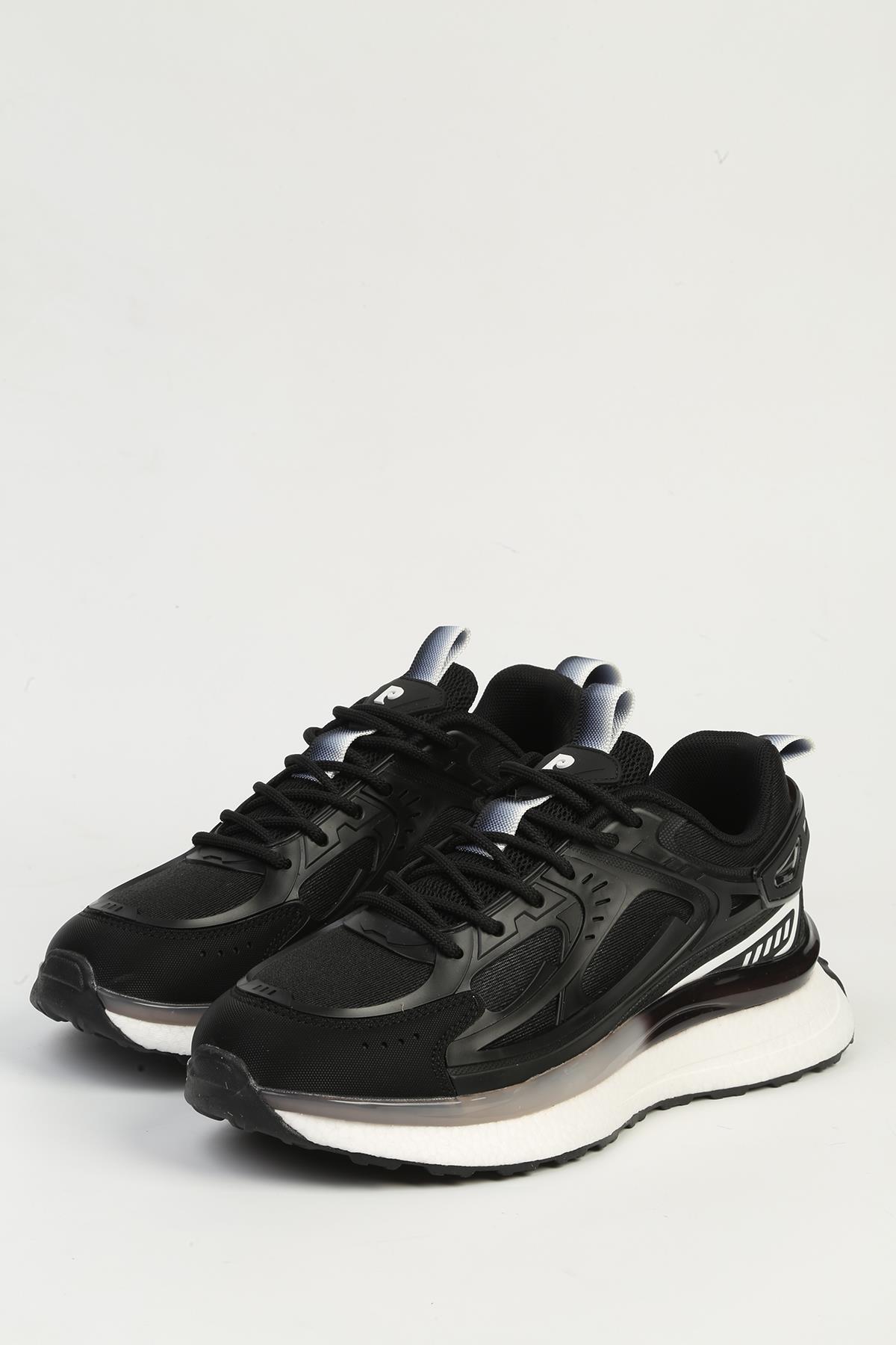 Siyah Beyaz Erkek Spor Ayakkabı İTHAL PCI-10105 - Görsel 5