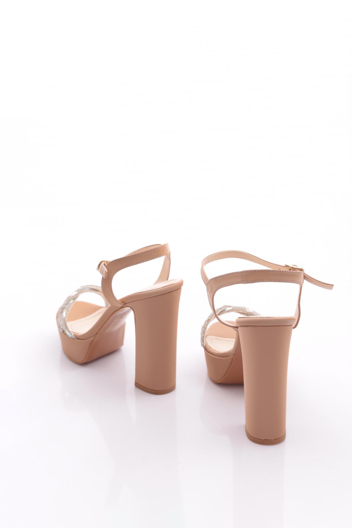 Pm08-K2036-1 Kalin Topuklu Bilekten Bağlamali Topuklu Abiye Ayakkabi - Görsel 4