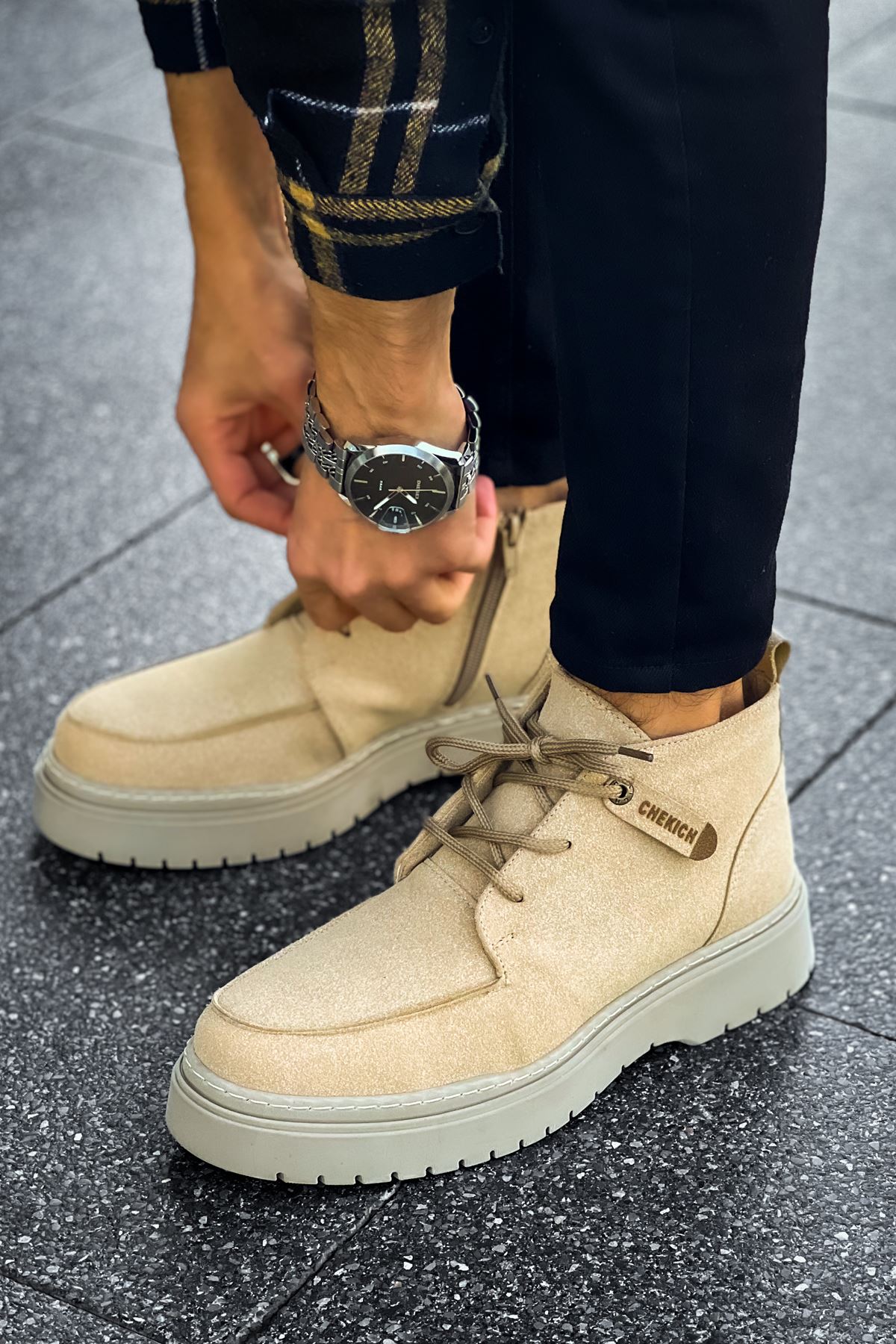 Bağcıklı Erkek Worker Bot Kum - Görsel 2