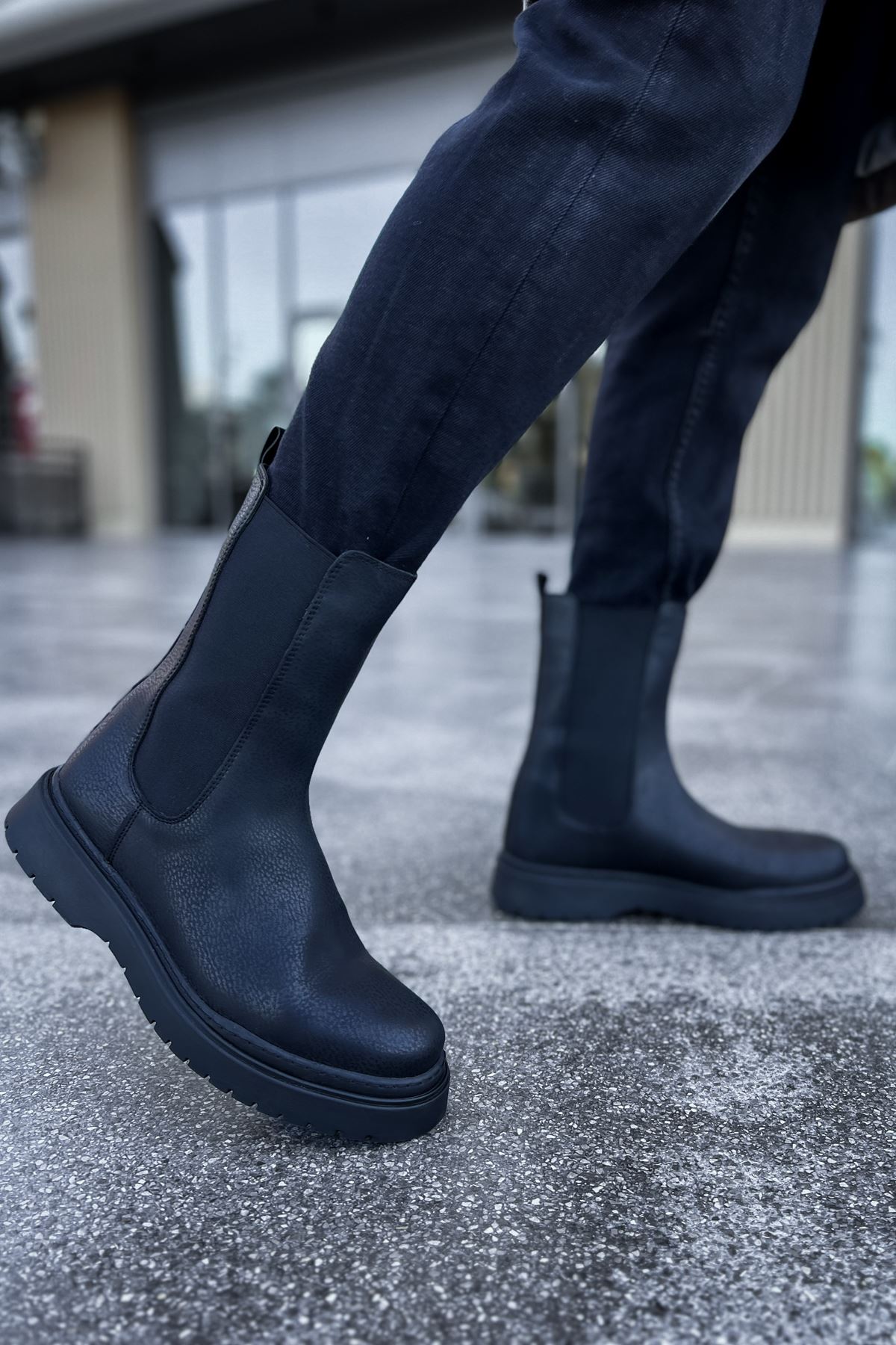 Lastikli Erkek Chelsea Bot Siyah - Görsel 2