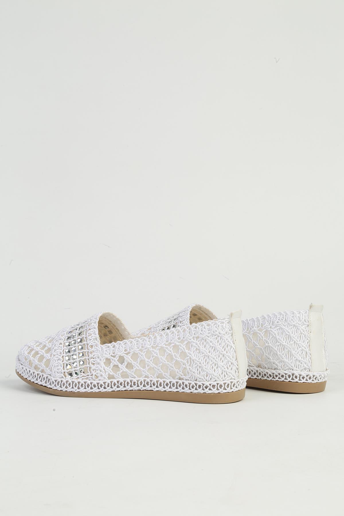 Beyaz Kadın Babet Ayakkabı PC-54570 - Görsel 4