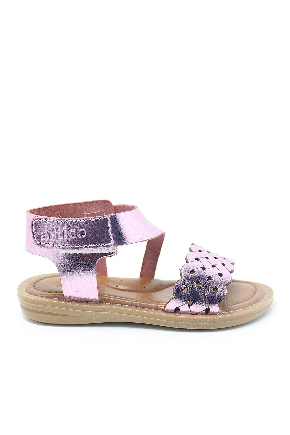 Artico Etoile Hakiki Deri Pembe Vaketa Kız Çocuk Sandalet - Görsel 3