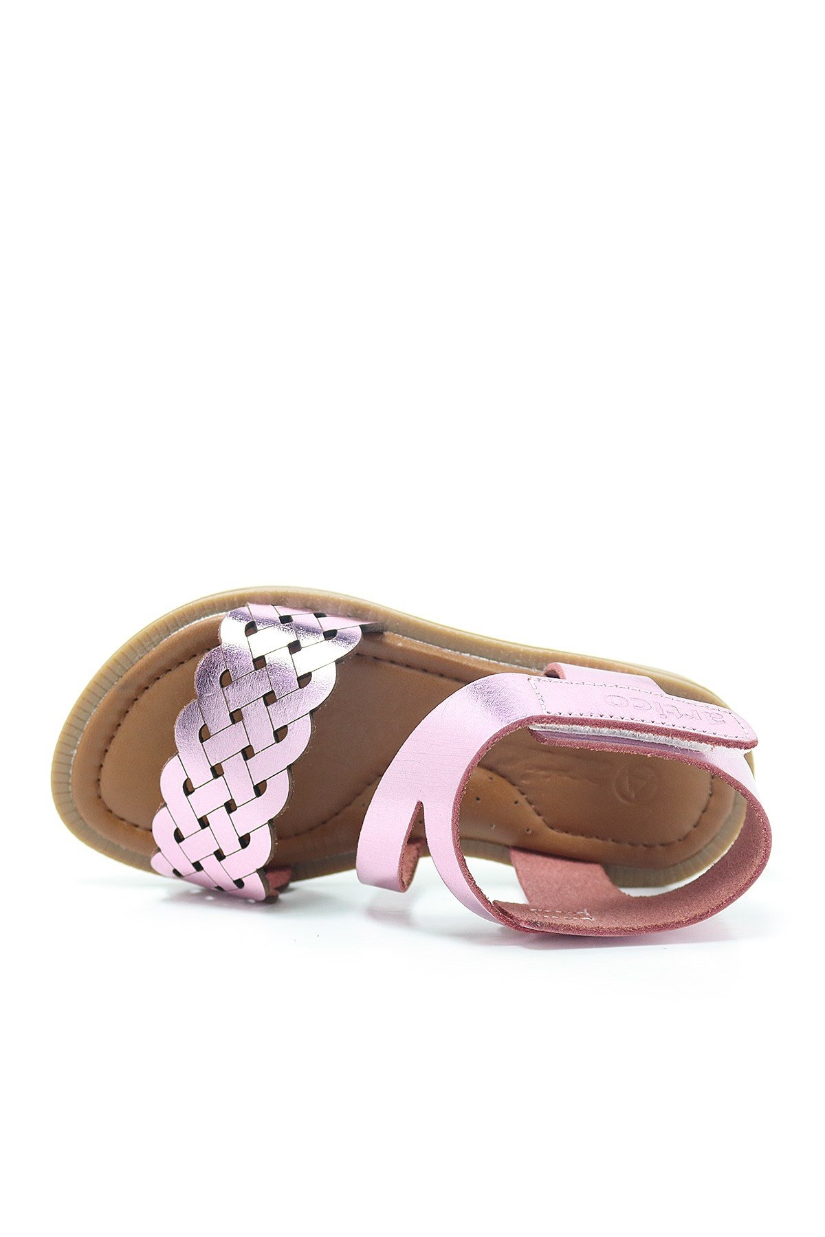 Artico Etoile Hakiki Deri Pembe Vaketa Kız Çocuk Sandalet - Görsel 5
