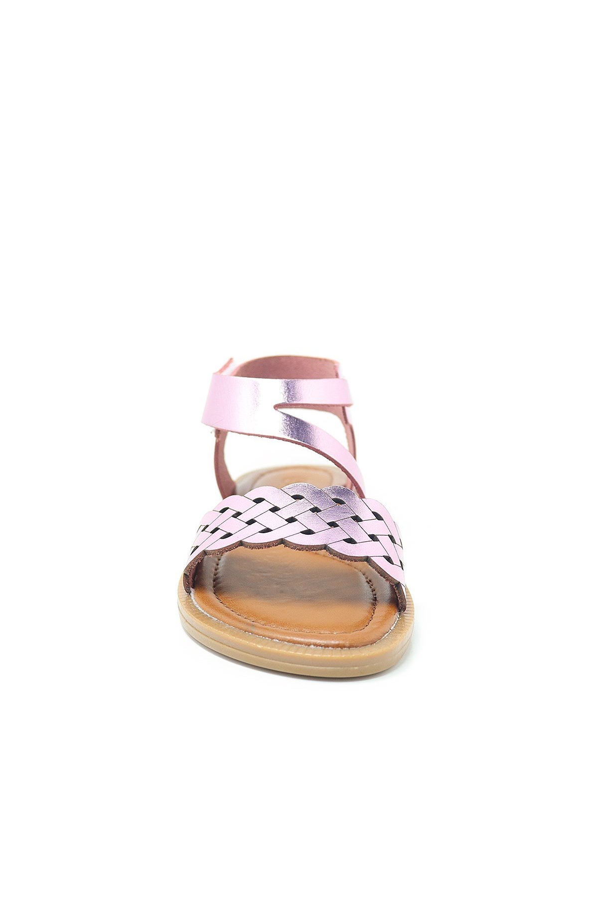 Artico Etoile Hakiki Deri Pembe Vaketa Kız Çocuk Sandalet - Görsel 6