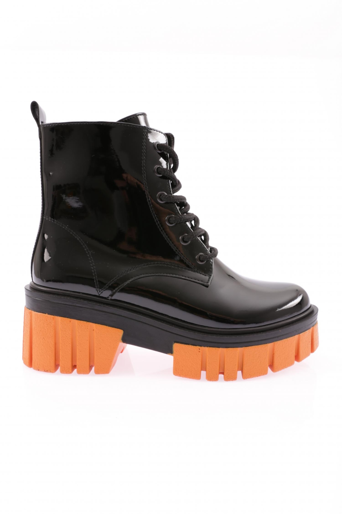 Es805 Kadin Kalin Taban Bağcikli Topuklu Bot - Görsel 2