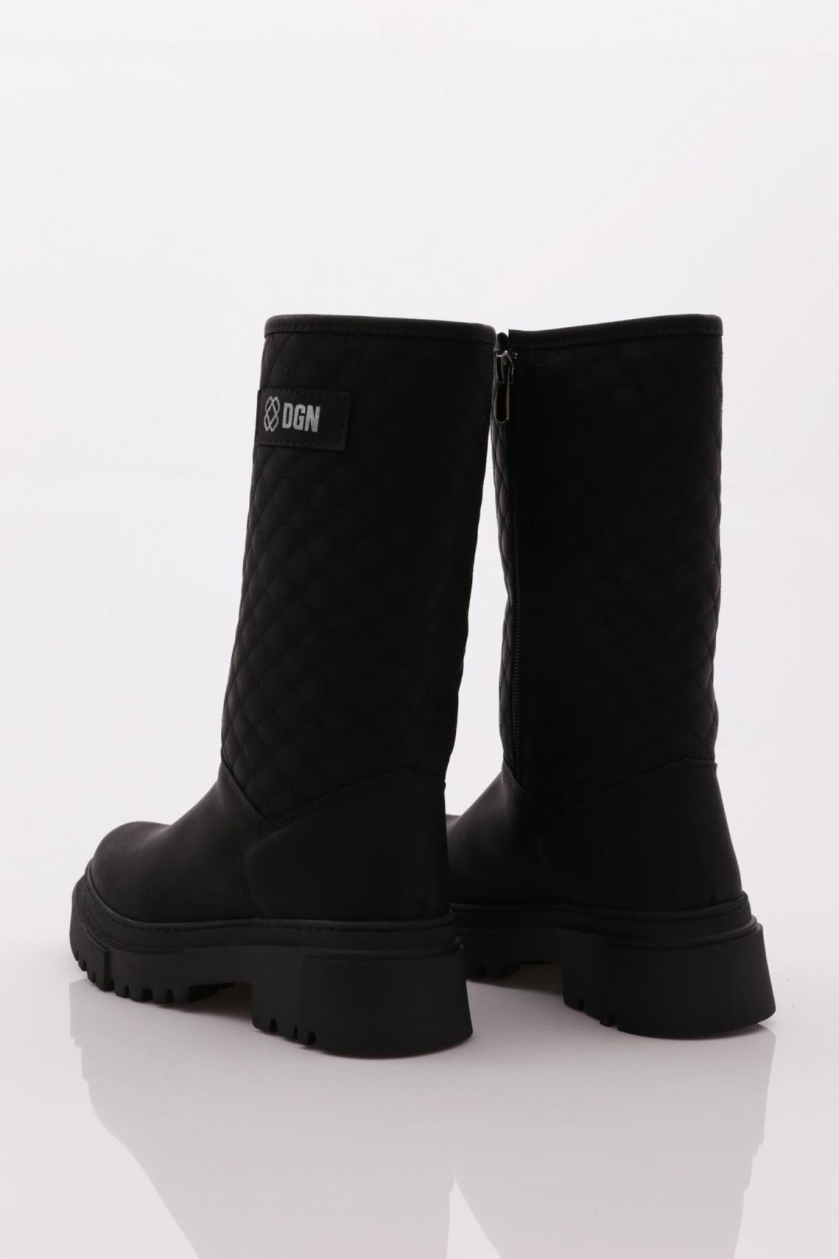 Dgn Dgn Siyah 2226 Kadin Çizme Bot | Flo Siyah - 4. görsel