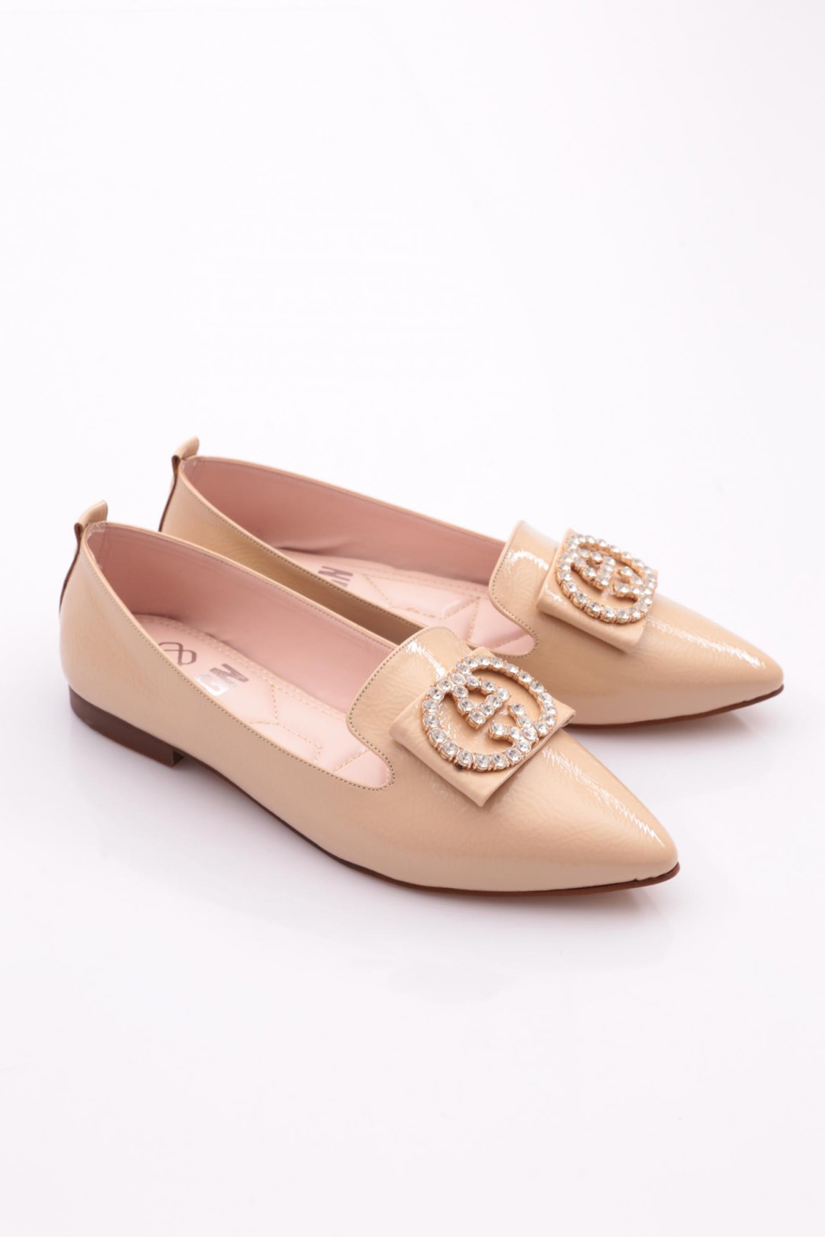 K061 Kadin Sivri Burun Tokali Babet - Görsel 3