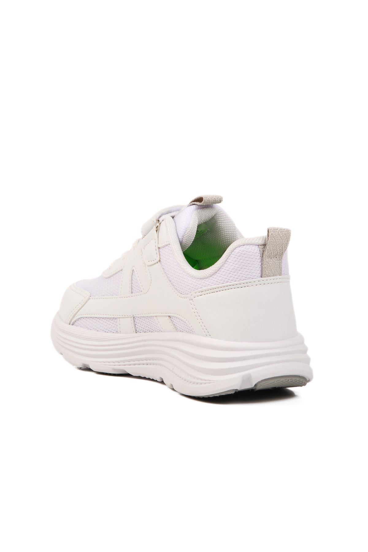 Beyaz Gri Cırtlı Erkek Çocuk Spor Ayakkabı - Görsel 5