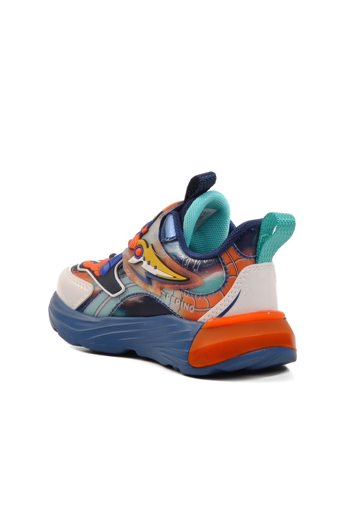 Lacivert Yeşil Cırtlı Erkek Çocuk Spor Ayakkabı - Görsel 5