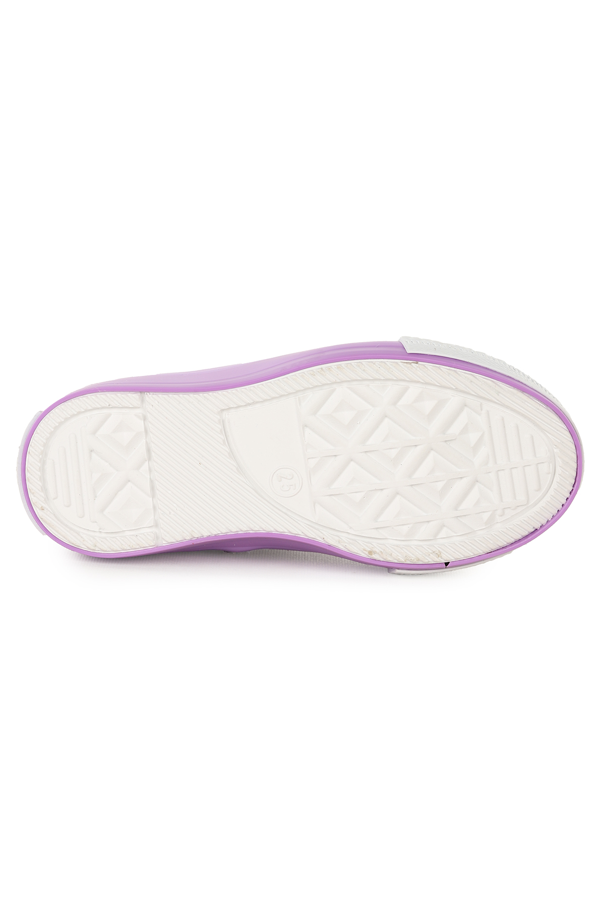 Tinna Bağcıklı Kız Bebek Boğazlı Keten Spor Ayakkabı Lila - Görsel 6