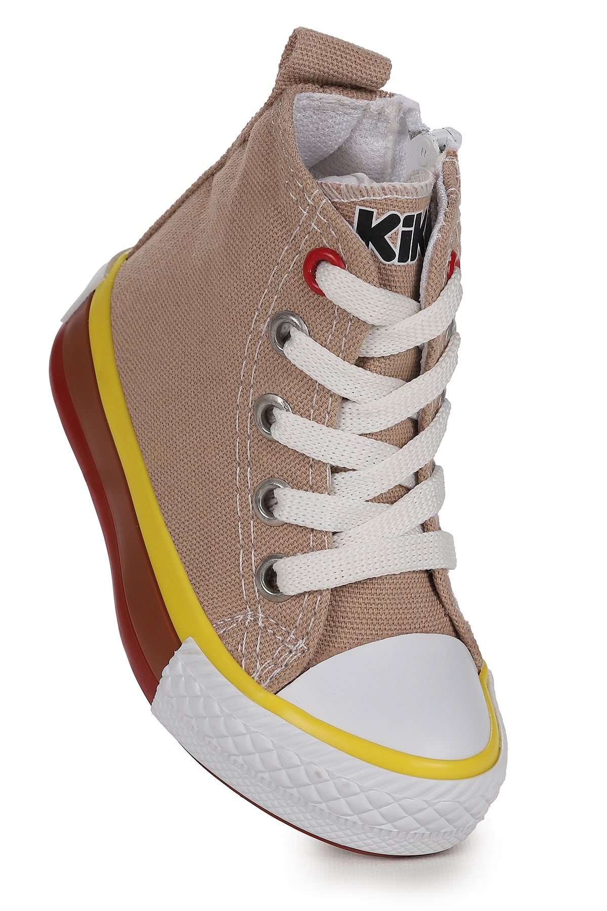 Tinna Bağcıklı Erkek Bebek Boğazlı Keten Spor Ayakkabı Bej - Görsel 4