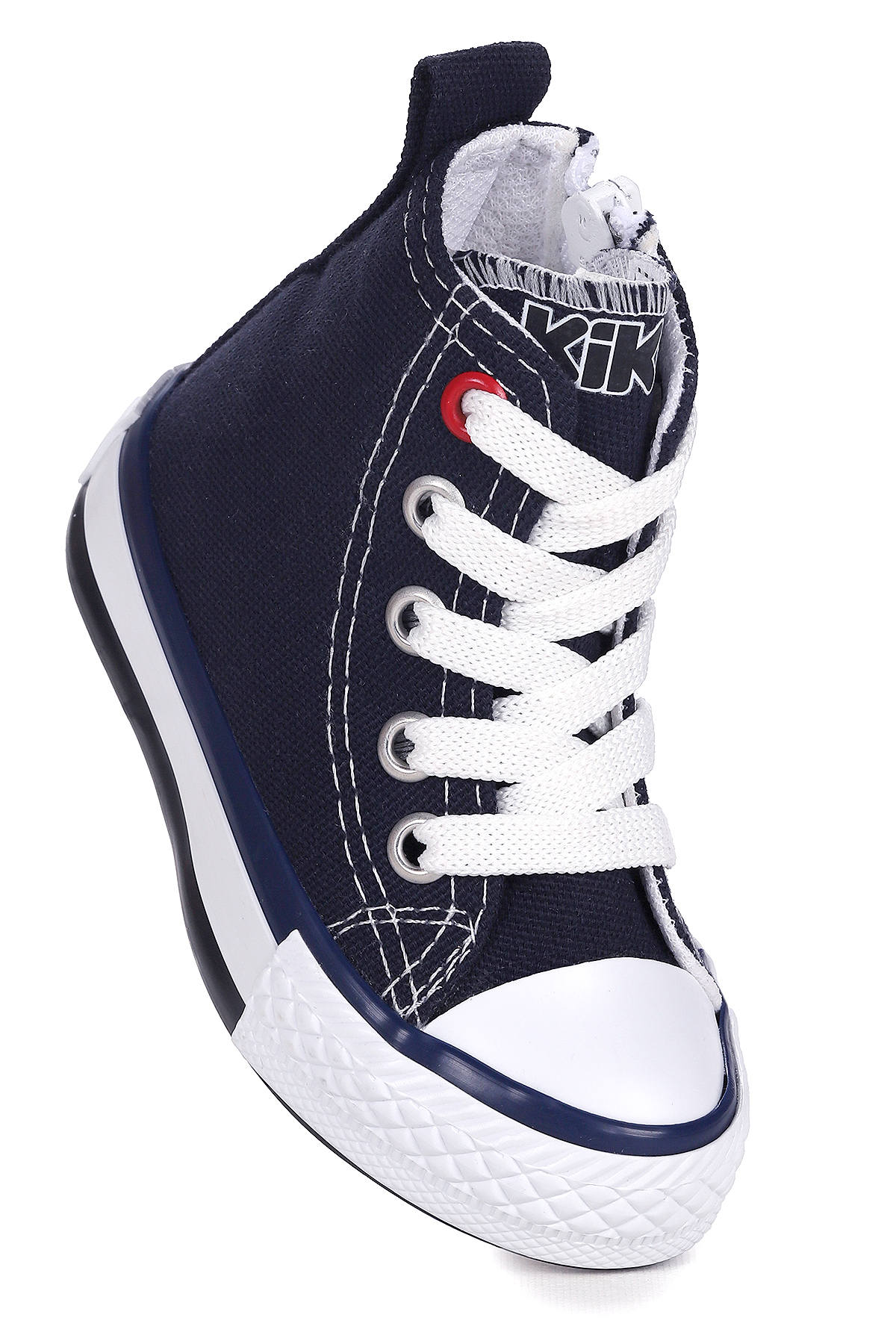 Tinna Bağcıklı Erkek Bebek Boğazlı Keten Spor Ayakkabı Lacivert - Görsel 4