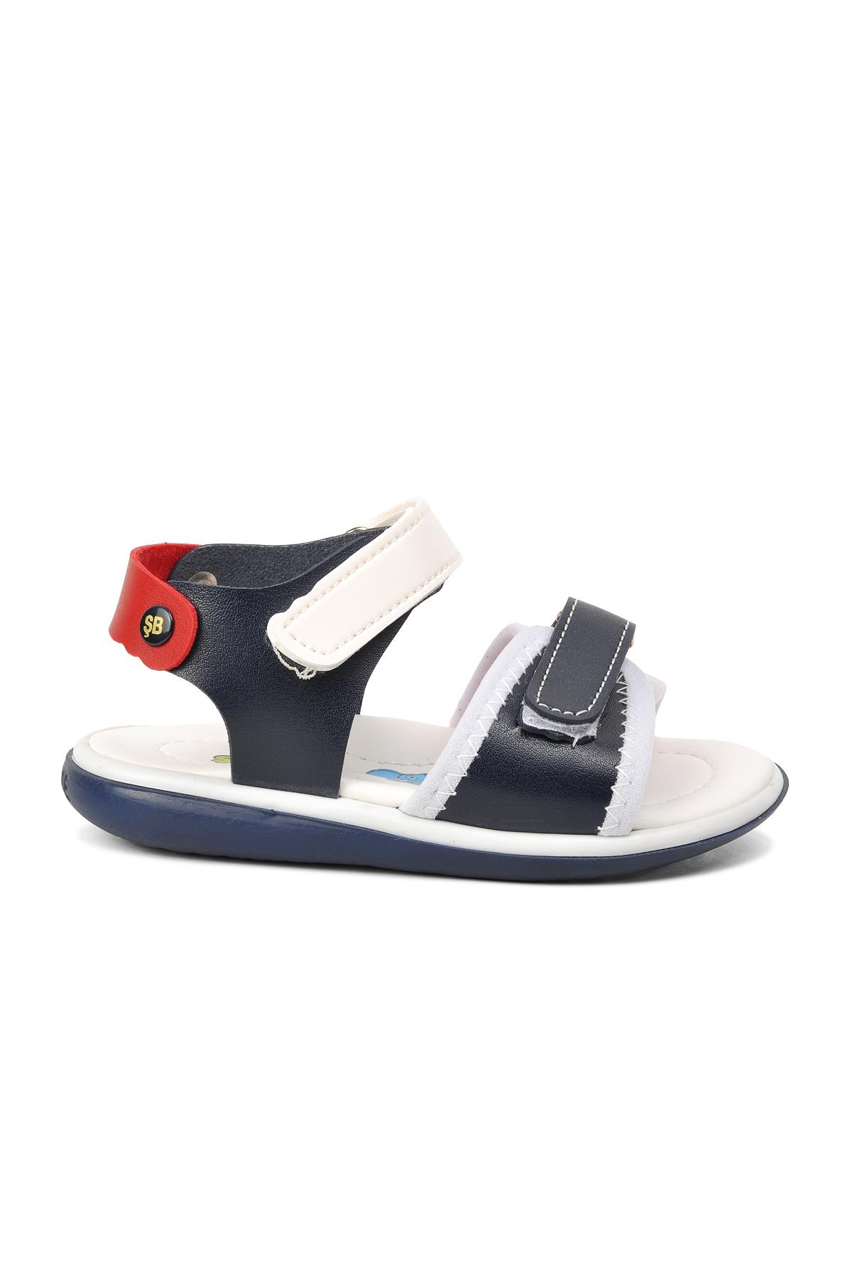 Aspor Lacivert Kırmızı Unisex Çocuk Sandalet - Görsel 2