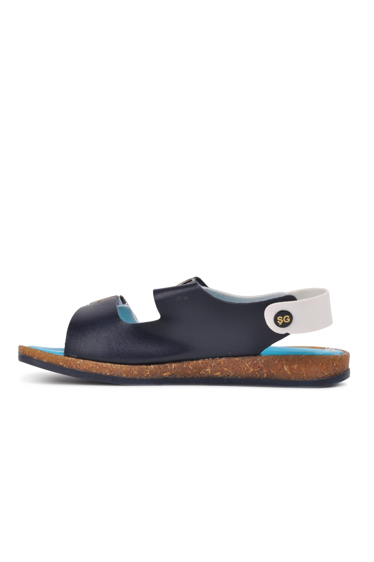 Aspor Lacivert Mavi Comfort Erkek Çocuk Düz Sandalet - Görsel 3