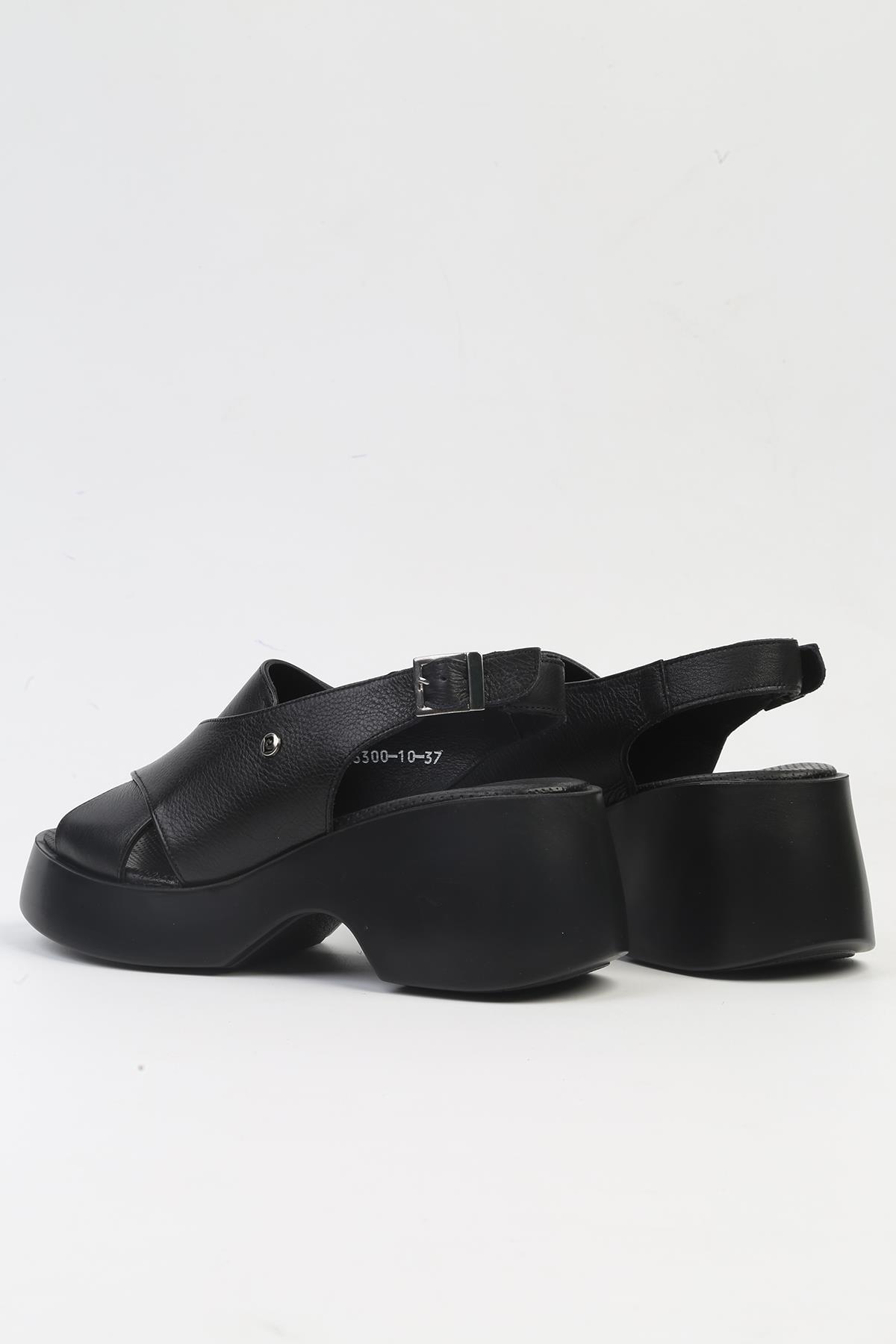 ® | PC-7201- 3968 Siyah-Kadın Topuklu Ayakkabı - Görsel 4