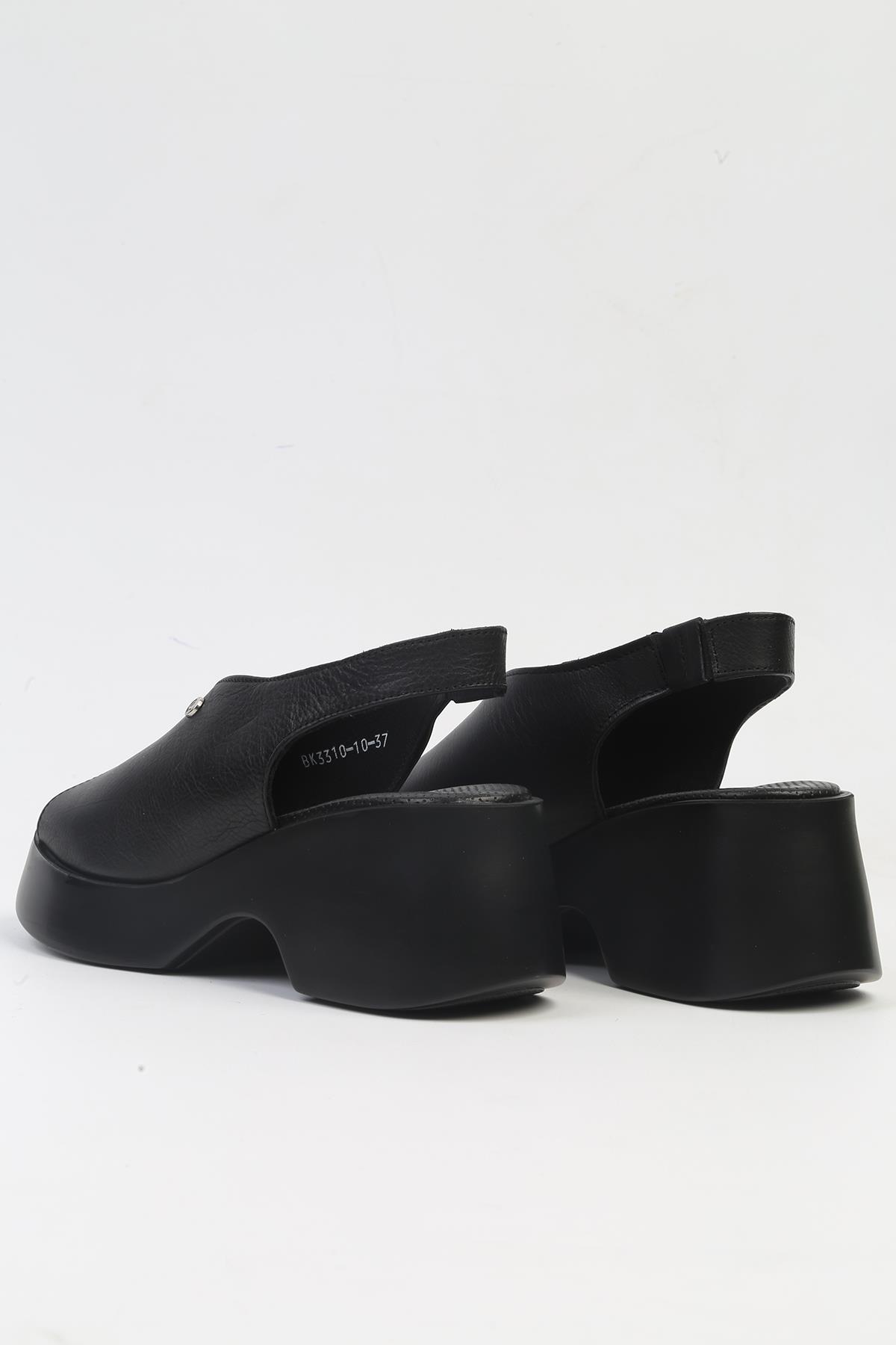 ® | PC-7200- 3968 Siyah-Kadın Topuklu Ayakkabı - Görsel 4