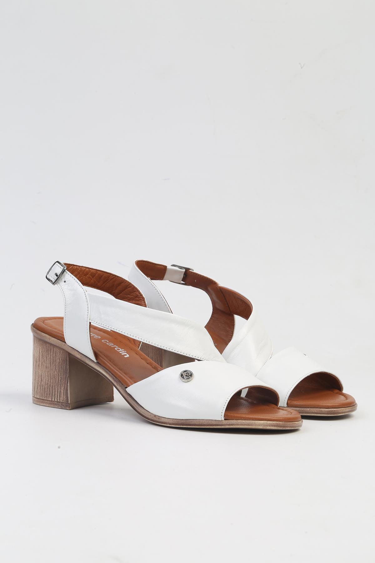 ® | PC-7091-3807 Beyaz-Kadın Topuklu Ayakkabı - Görsel 2