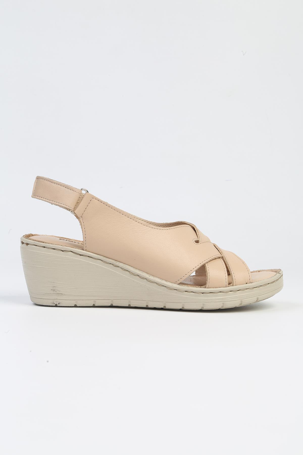 ® | PC-5125-3013 Krem-Kadın Topuklu Ayakkabı - Görsel 2