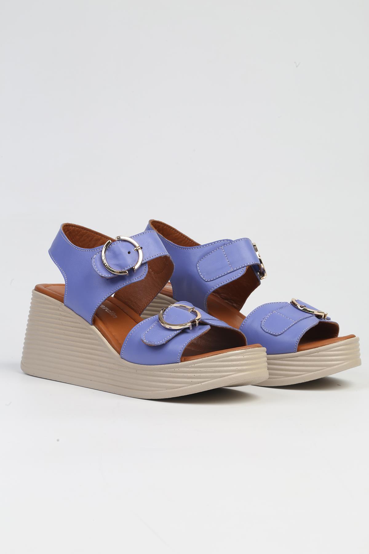 ® | PC-7213- Mor-Kadın Dolgu Topuk Ayakkabı - Görsel 3