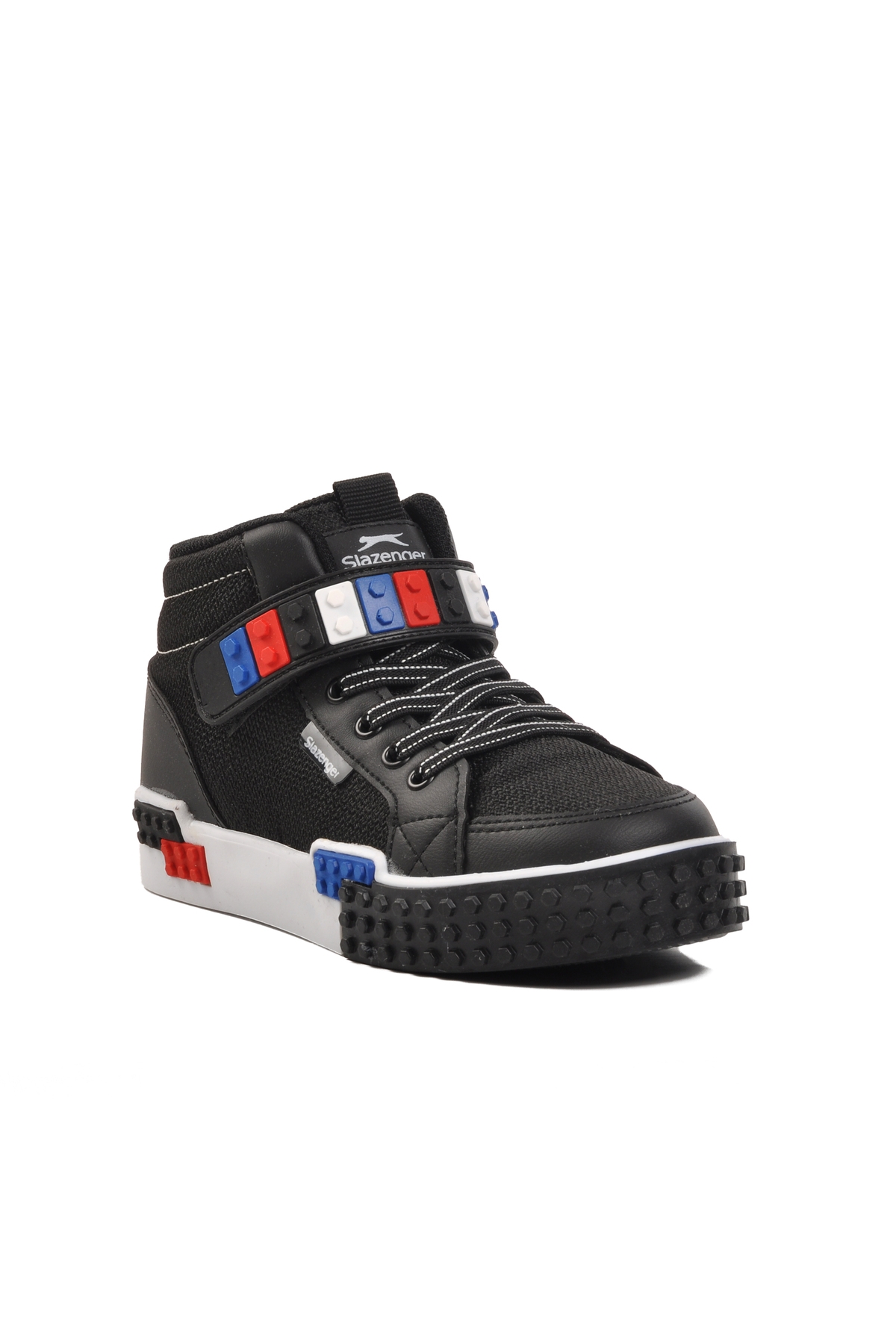 Siyah Beyaz Çocuk Uzun boğazlı Hi Sneaker Spor Ayakkabı - Görsel 4