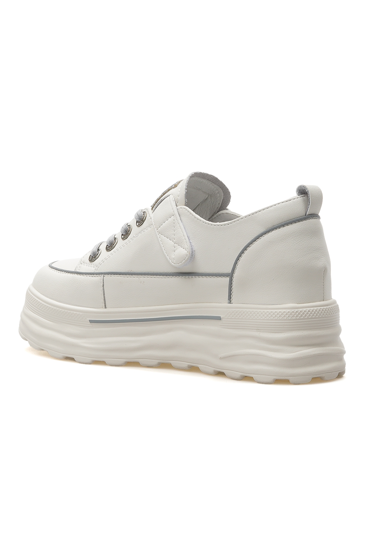 Kadın Gizli Topuklu Snekaer Günlük Ayakkabı 25y 25y363 Z Beyaz/gri - Görsel 4