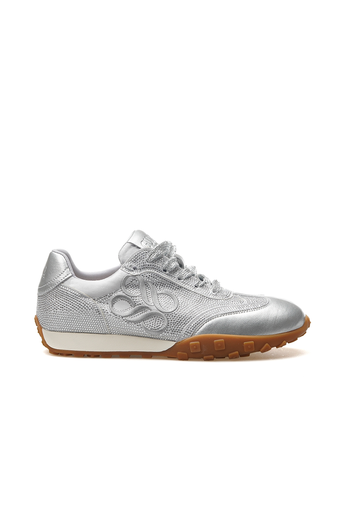 Kadın Taş Detaylı Sneaker Günlük Ayakkabı 25y 25y318 Z Gümüş - Görsel 2