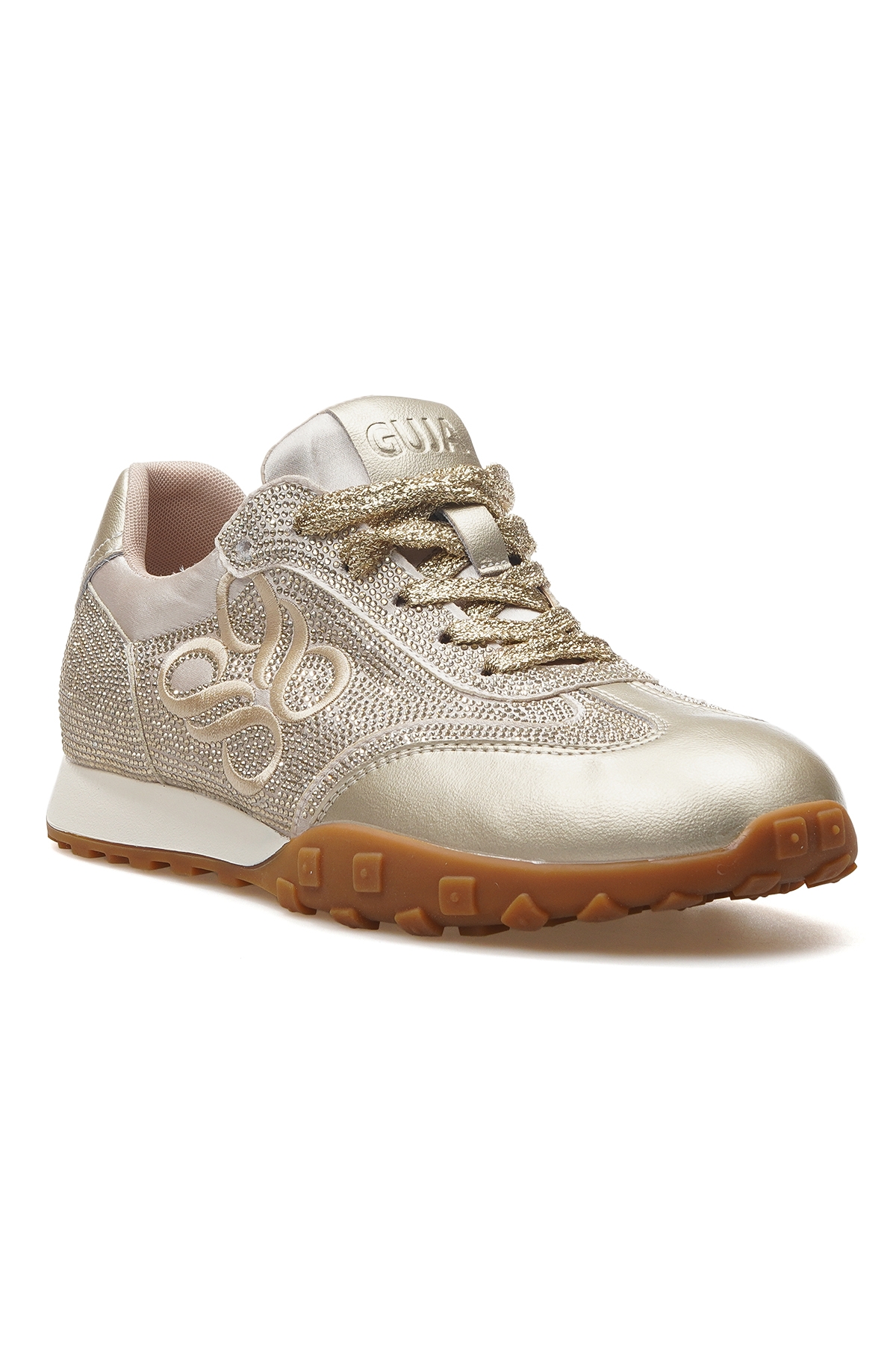 Kadın Taş Detaylı Sneaker Günlük Ayakkabı 25y 25y318 Z Altın - Görsel 5