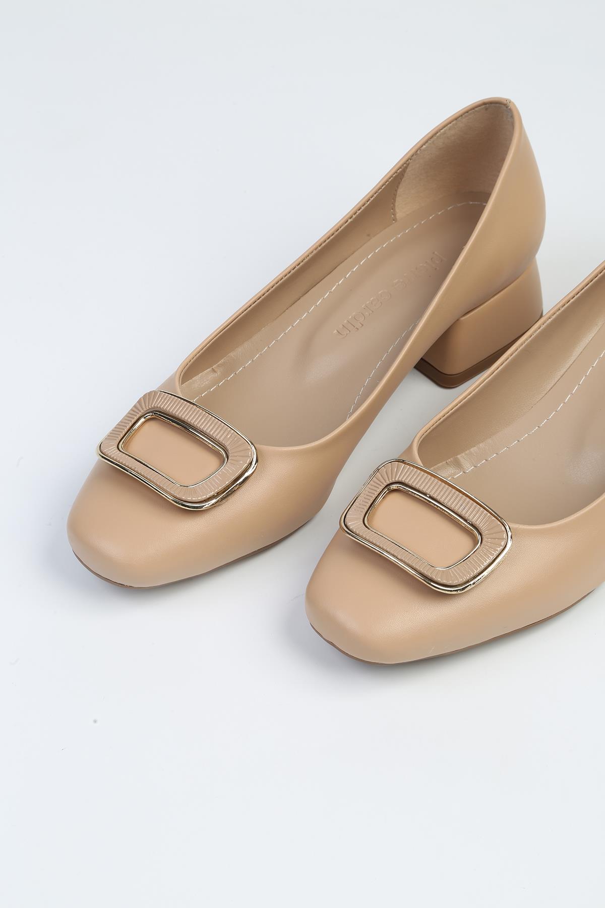 ® | PC-53109- 3592 Bej Cilt-Kadın Günlük Ayakkabı - Görsel 5