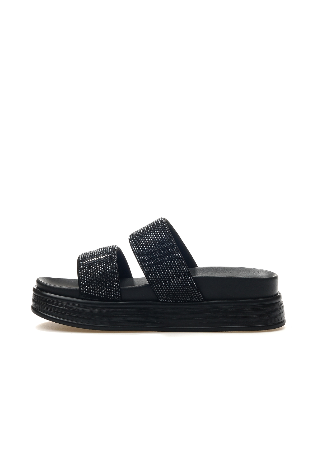 Kadın Taş Detaylı Günlük Terlik 25y 25y416 Z Siyah - Görsel 3