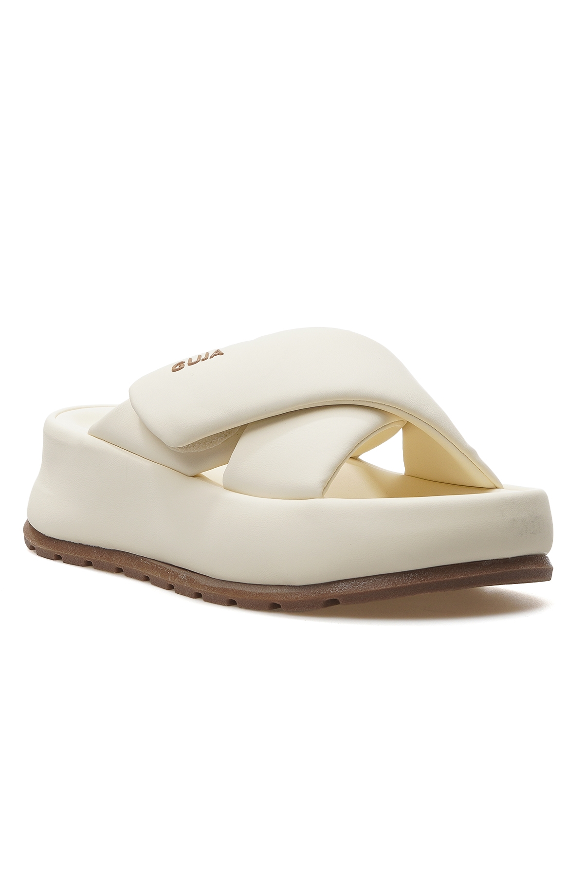 Kadın Kalın Topuklu Günlük Terlik 25y 25y400-1 Z Krem - Görsel 5