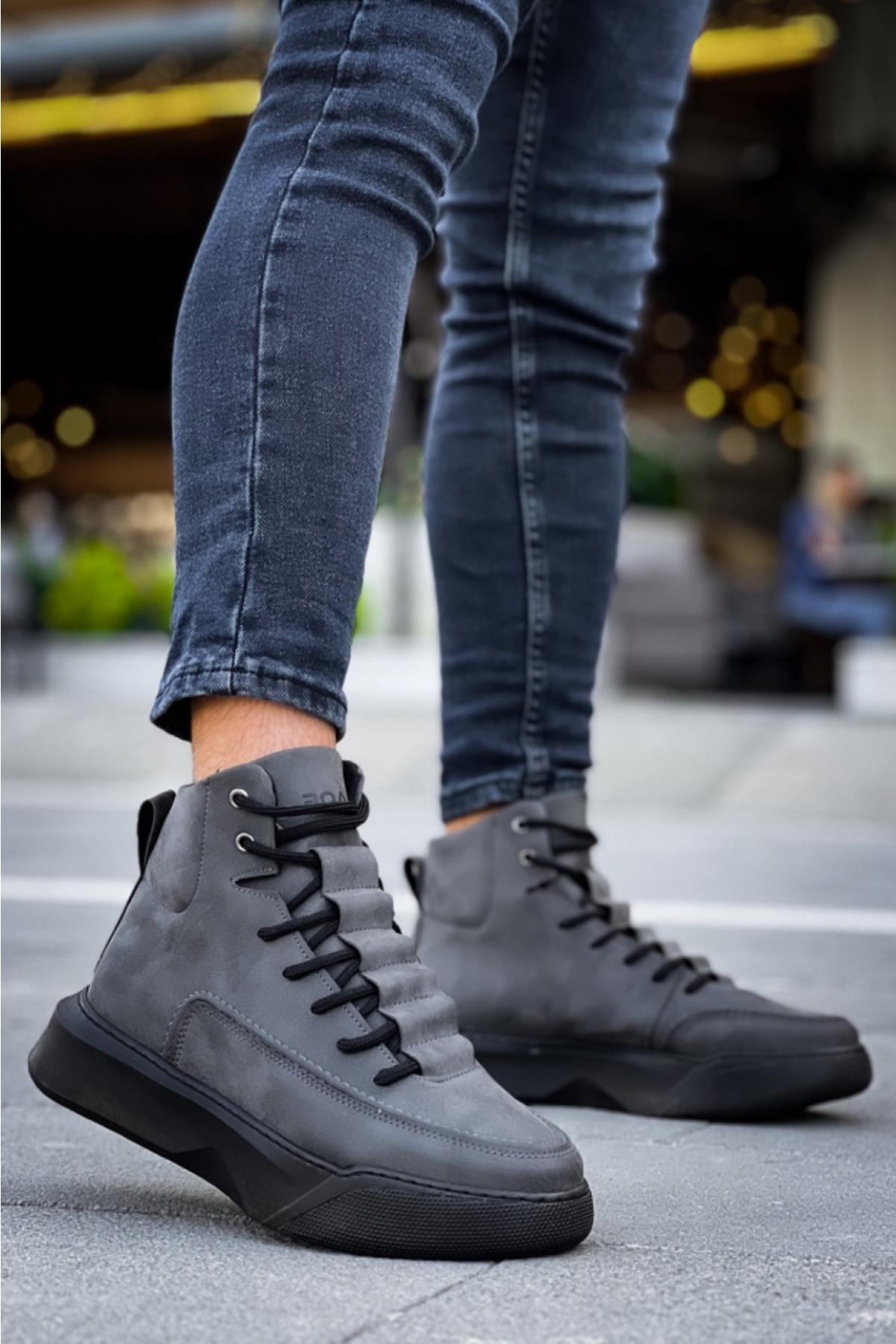 Bağcıklı Erkek Spor Bot BEYAZ (BEYAZ TABAN) - Görsel 3