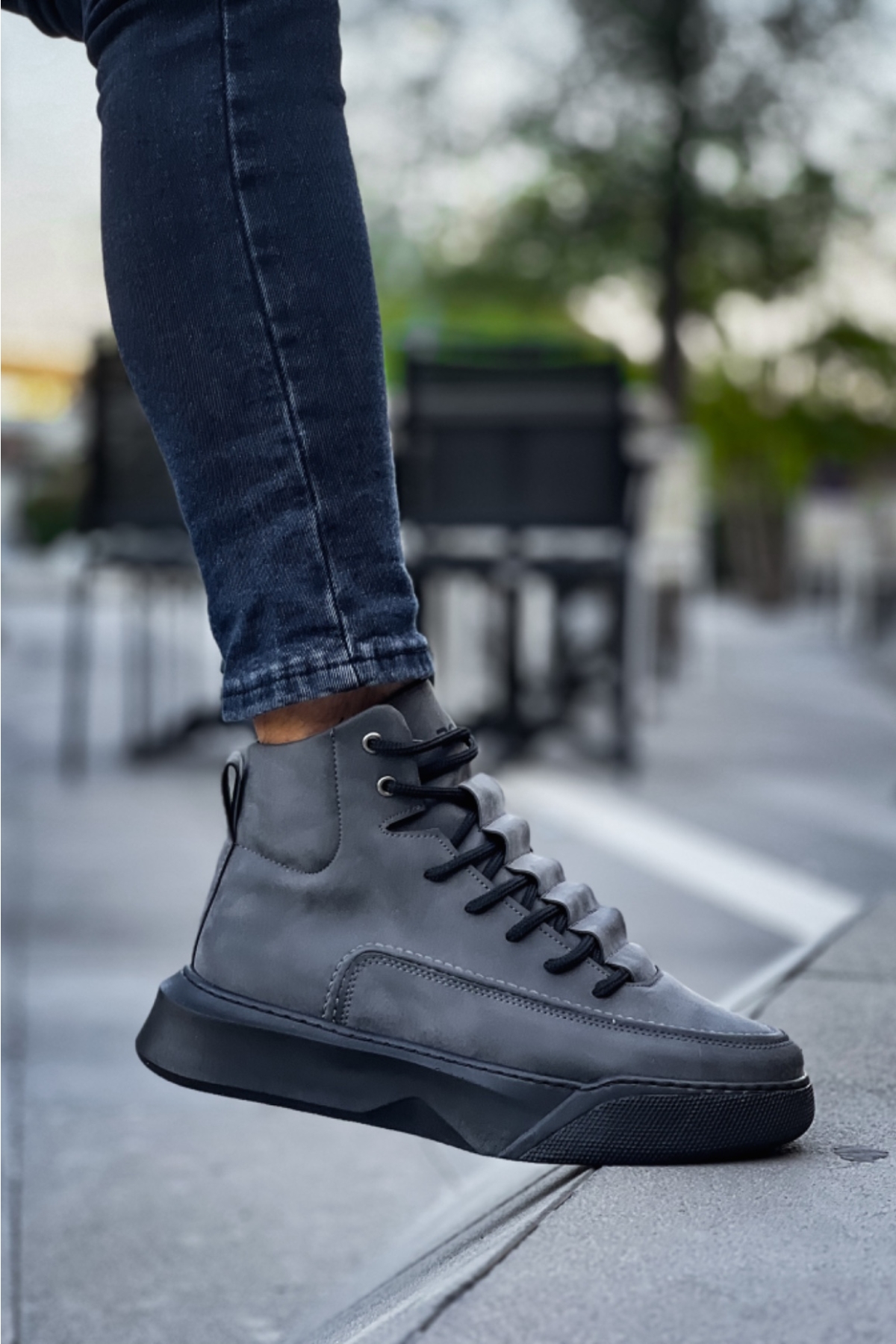 Bağcıklı Erkek Spor Bot BEYAZ (BEYAZ TABAN) - Görsel 6