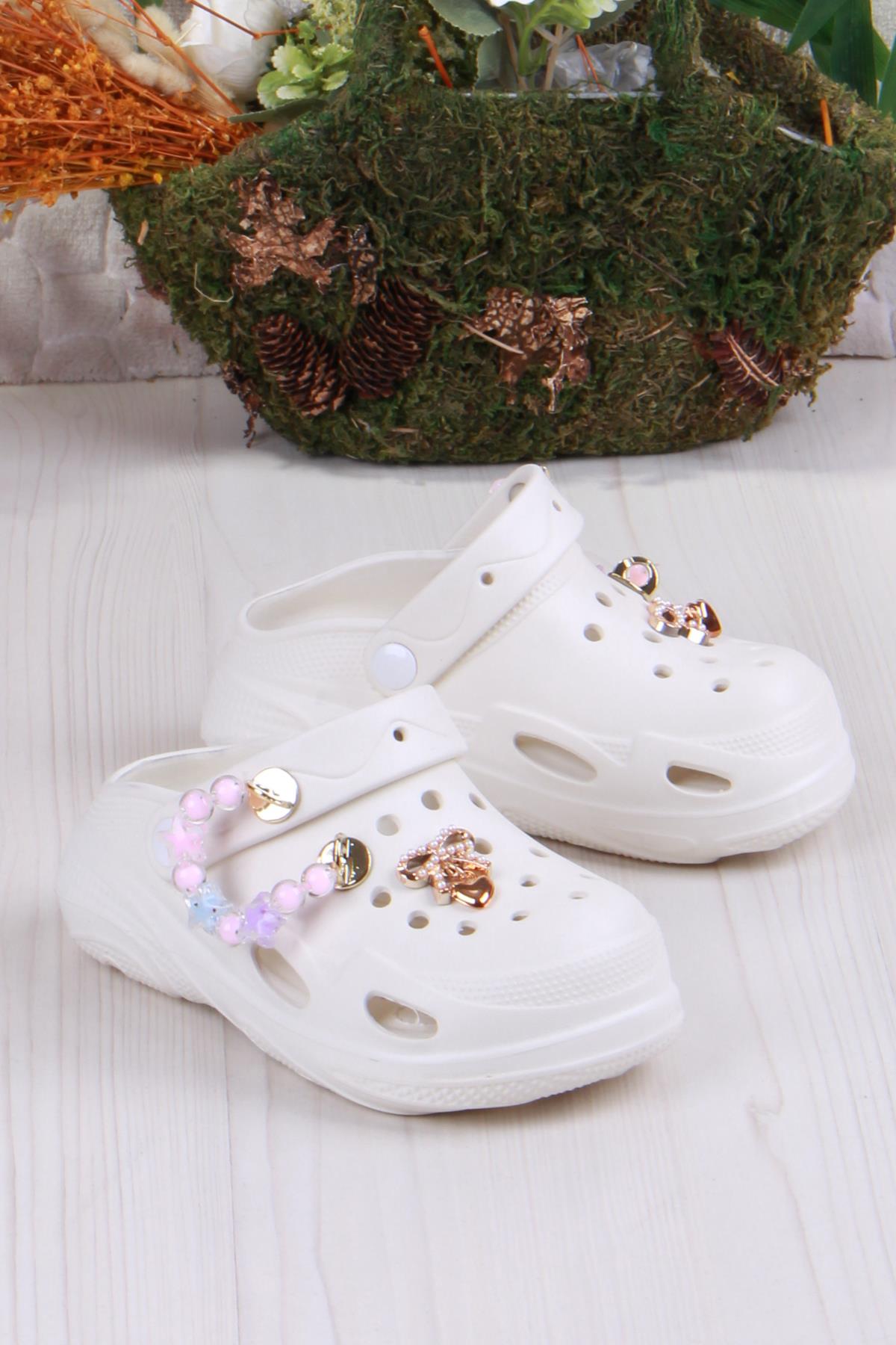 Clx 6990 Plaj Deniz Havuz Terliği Hafif Rahat Esnek Kız Çocuk Terlik - Görsel 2