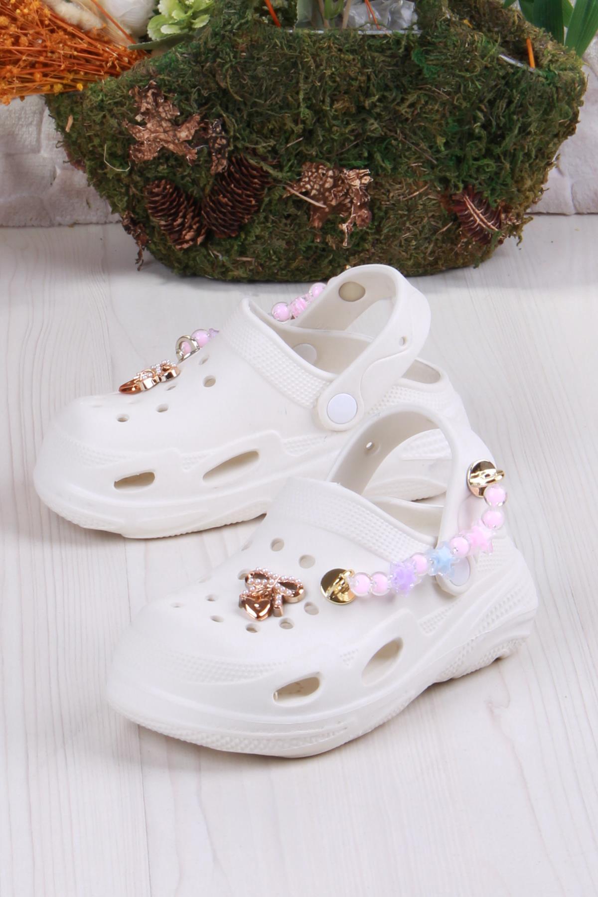 Clx 6990 Plaj Deniz Havuz Terliği Hafif Rahat Esnek Kız Çocuk Terlik - Görsel 4