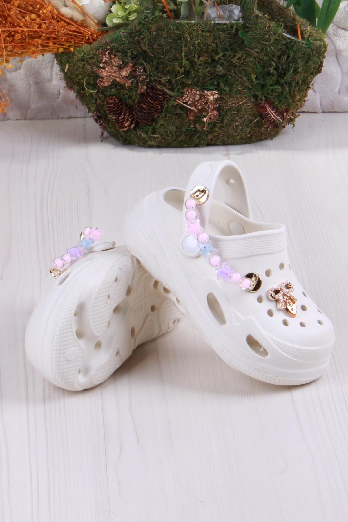 Clx 6990 Plaj Deniz Havuz Terliği Hafif Rahat Esnek Kız Çocuk Terlik - Görsel 5