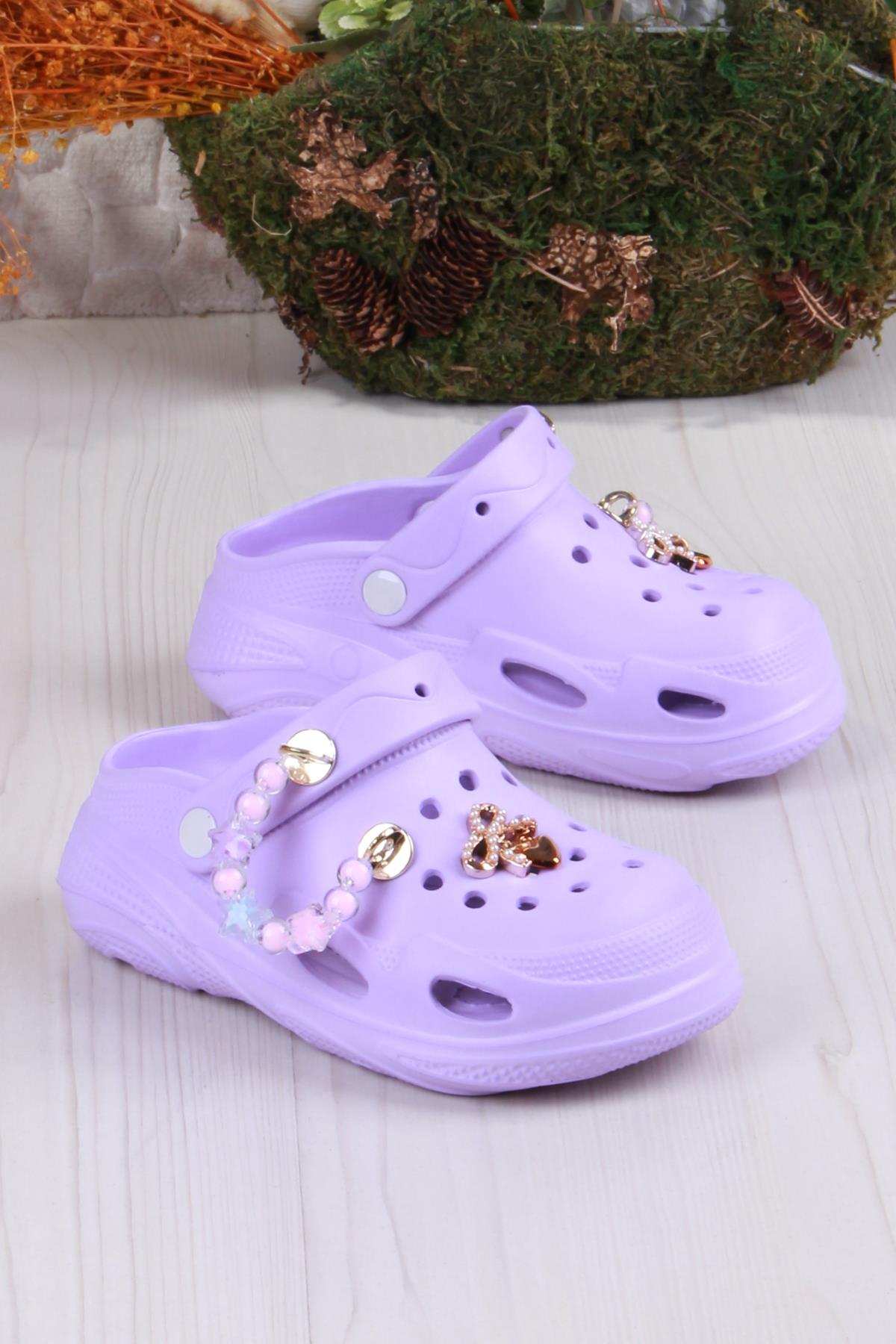 Clx 6990 Plaj Deniz Havuz Terliği Hafif Rahat Esnek Kız Çocuk Terlik - Görsel 2