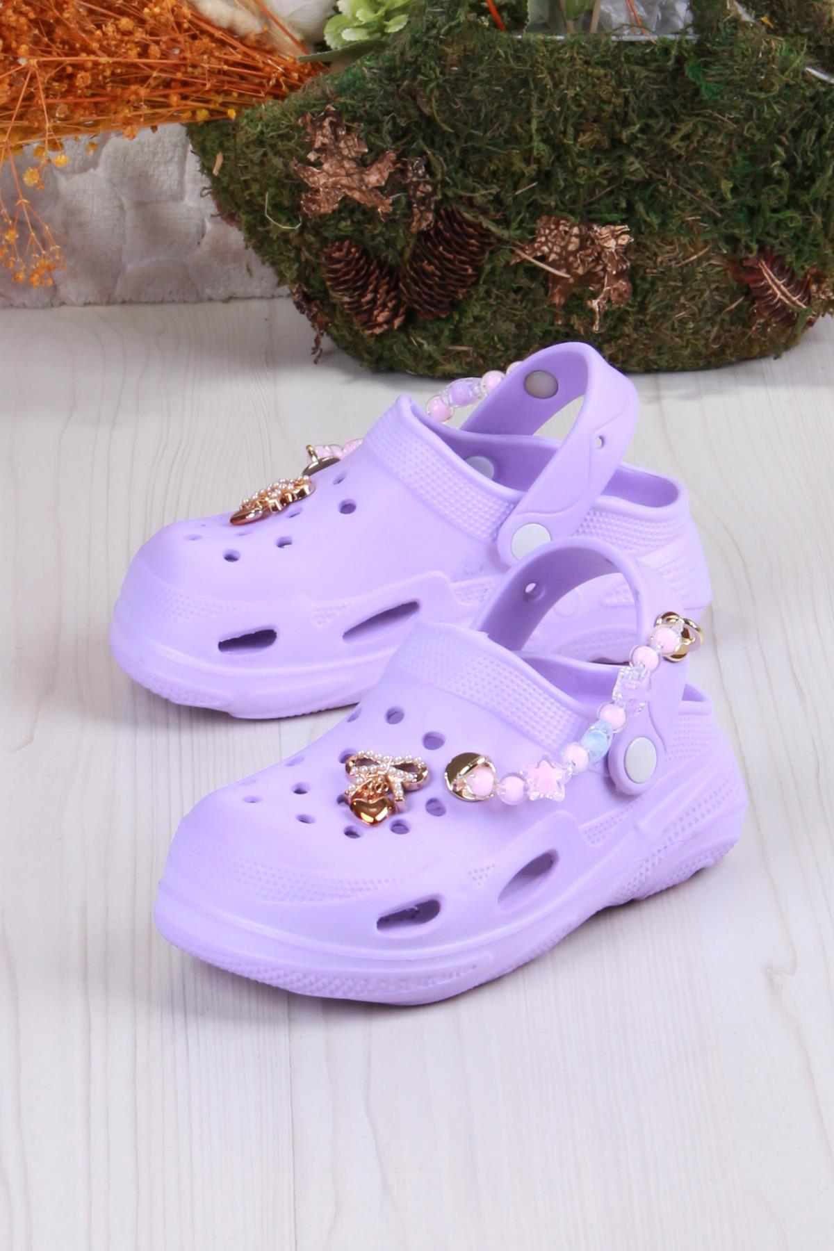 Clx 6990 Plaj Deniz Havuz Terliği Hafif Rahat Esnek Kız Çocuk Terlik - Görsel 4