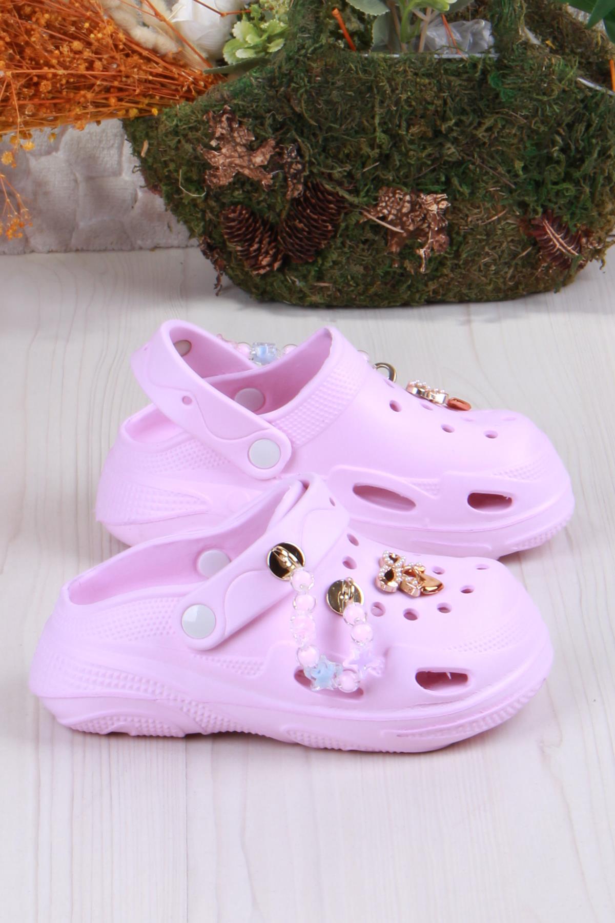 Clx 6990 Plaj Deniz Havuz Terliği Hafif Rahat Esnek Kız Çocuk Terlik - Görsel 3