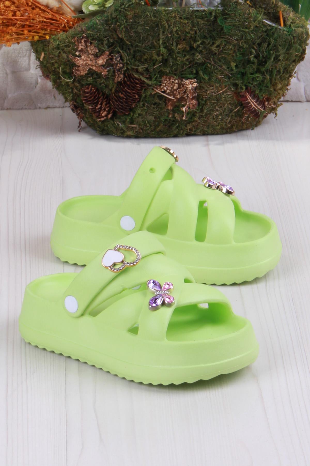 Clx 6980 Plaj Deniz Havuz Terliği Hafif Rahat Esnek Kız Çocuk Terlik - Görsel 2