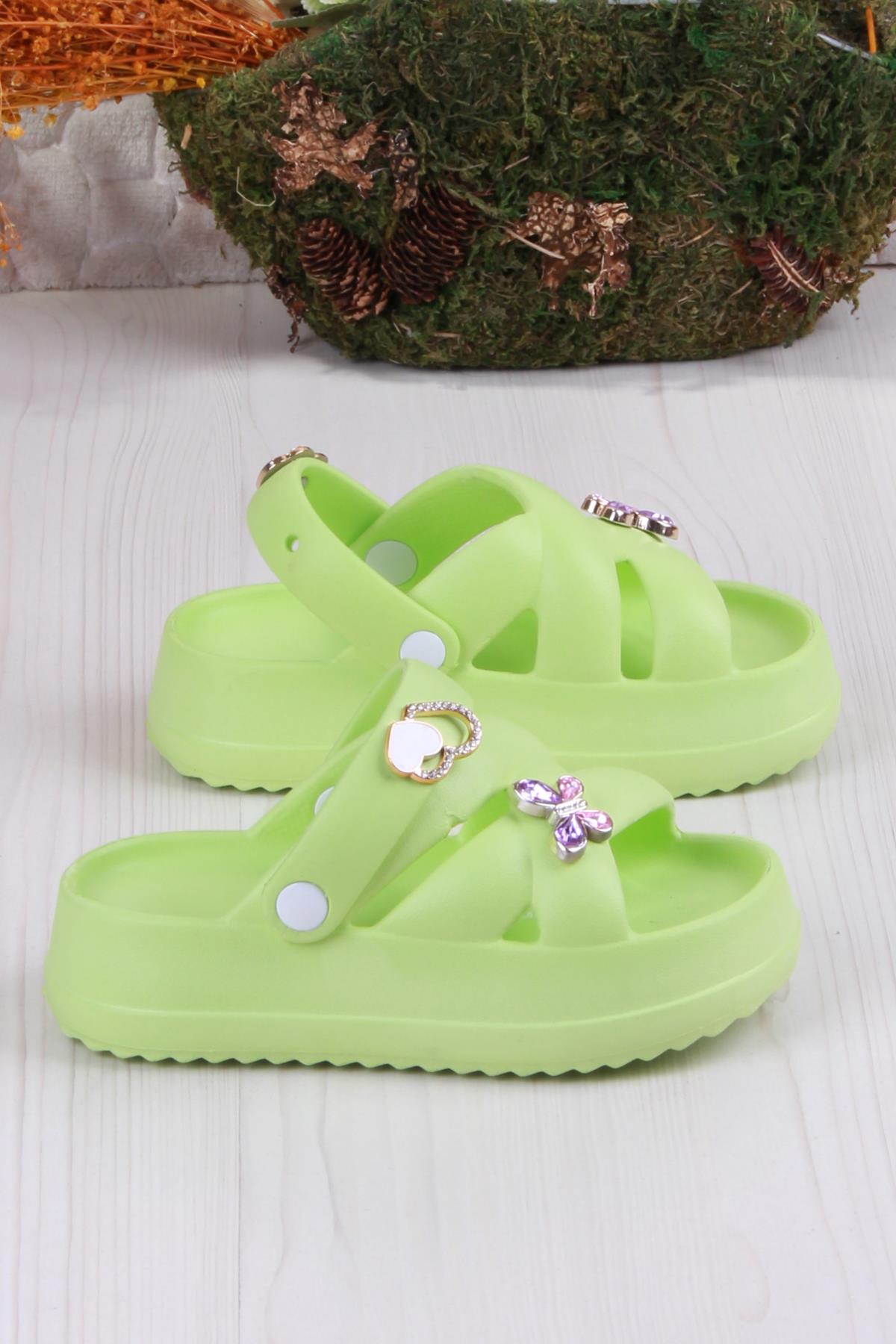 Clx 6980 Plaj Deniz Havuz Terliği Hafif Rahat Esnek Kız Çocuk Terlik - Görsel 3