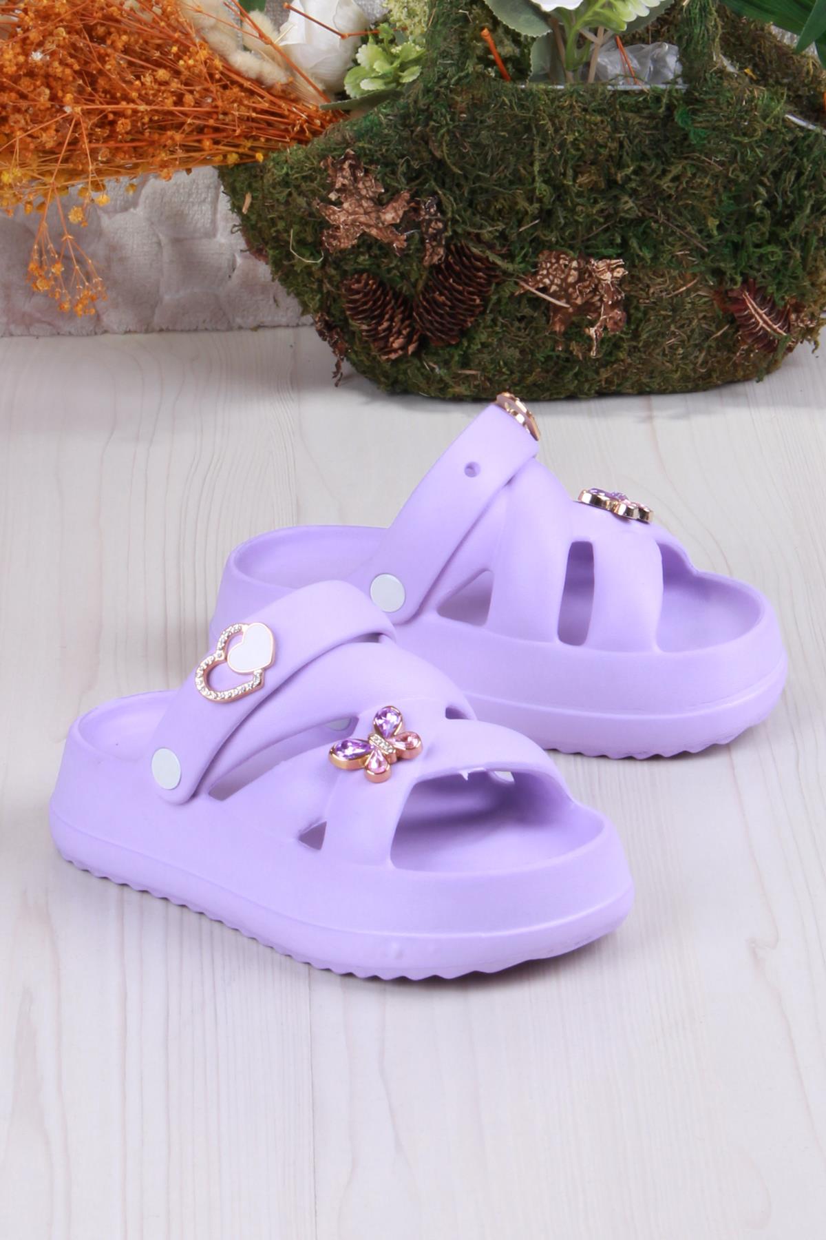 Clx 6980 Plaj Deniz Havuz Terliği Hafif Rahat Esnek Kız Çocuk Terlik - Görsel 2