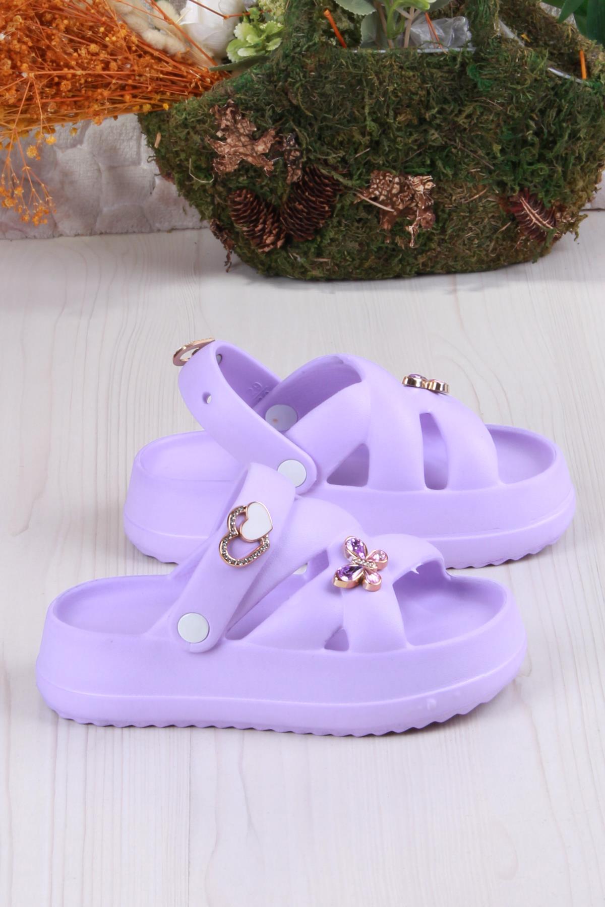 Clx 6980 Plaj Deniz Havuz Terliği Hafif Rahat Esnek Kız Çocuk Terlik - Görsel 3