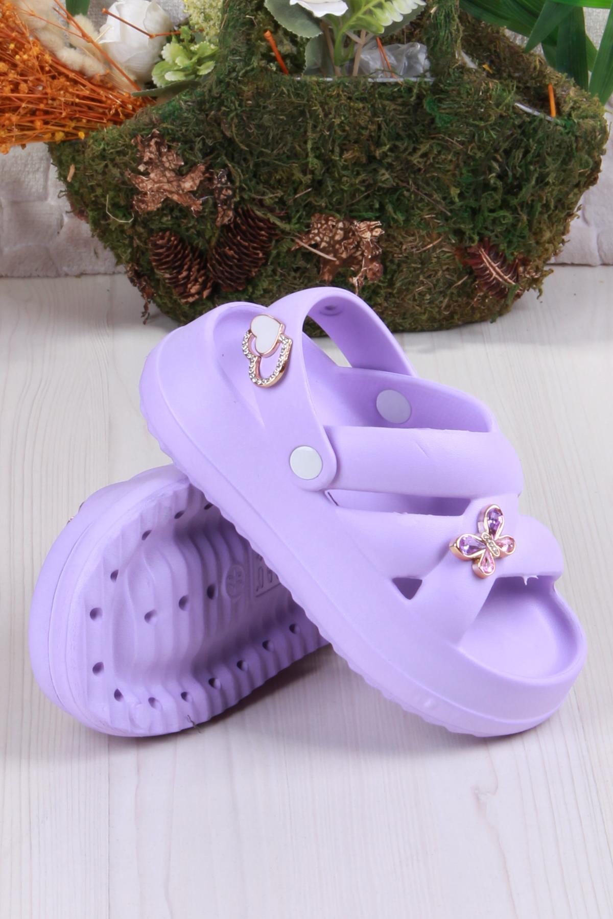 Clx 6980 Plaj Deniz Havuz Terliği Hafif Rahat Esnek Kız Çocuk Terlik - Görsel 5