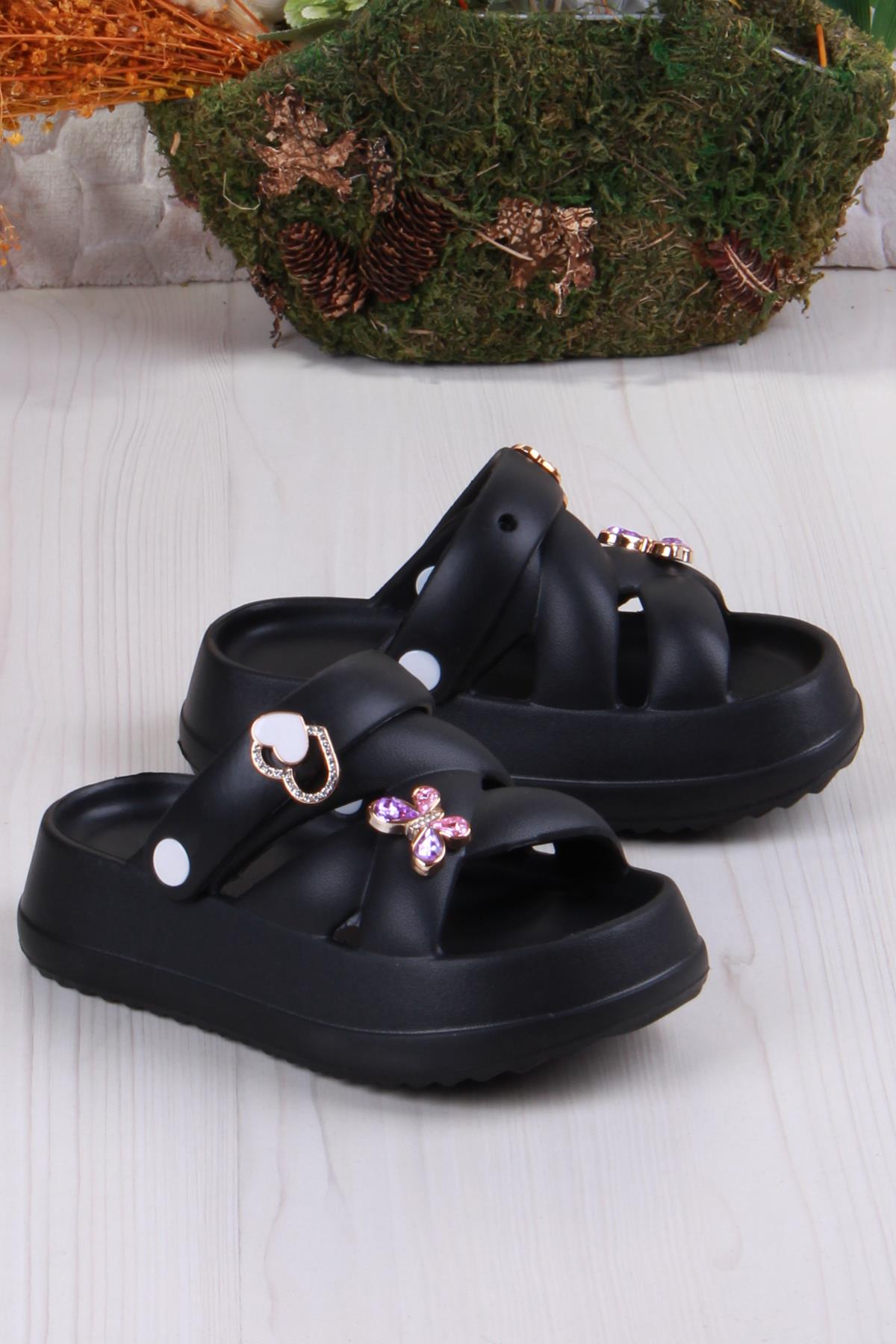 Clx 6980 Plaj Deniz Havuz Terliği Hafif Rahat Esnek Kız Çocuk Terlik - Görsel 2