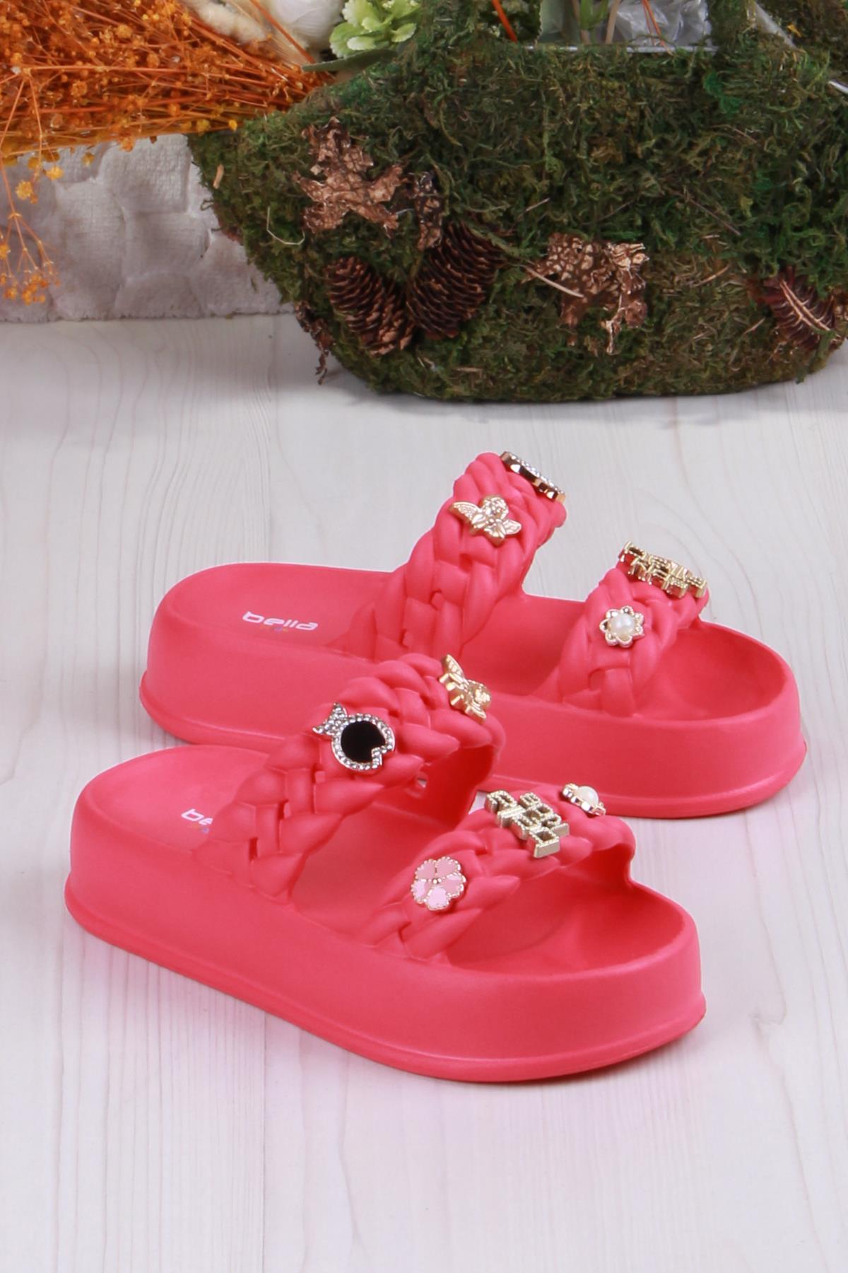 Bella E423 Plaj Deniz Havuz Terliği Hafif Rahat Esnek Kız Çocuk Terlik - Görsel 2