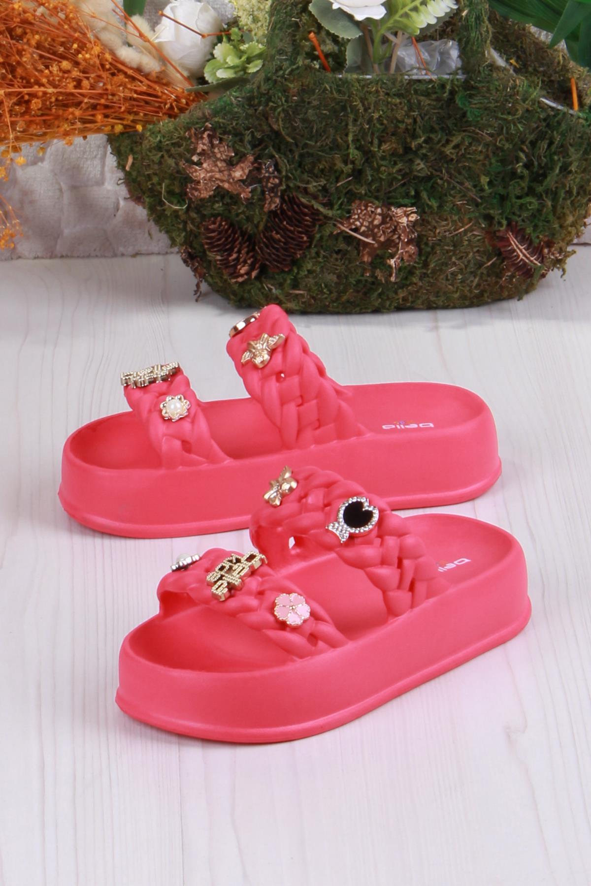 Bella E423 Plaj Deniz Havuz Terliği Hafif Rahat Esnek Kız Çocuk Terlik - Görsel 4