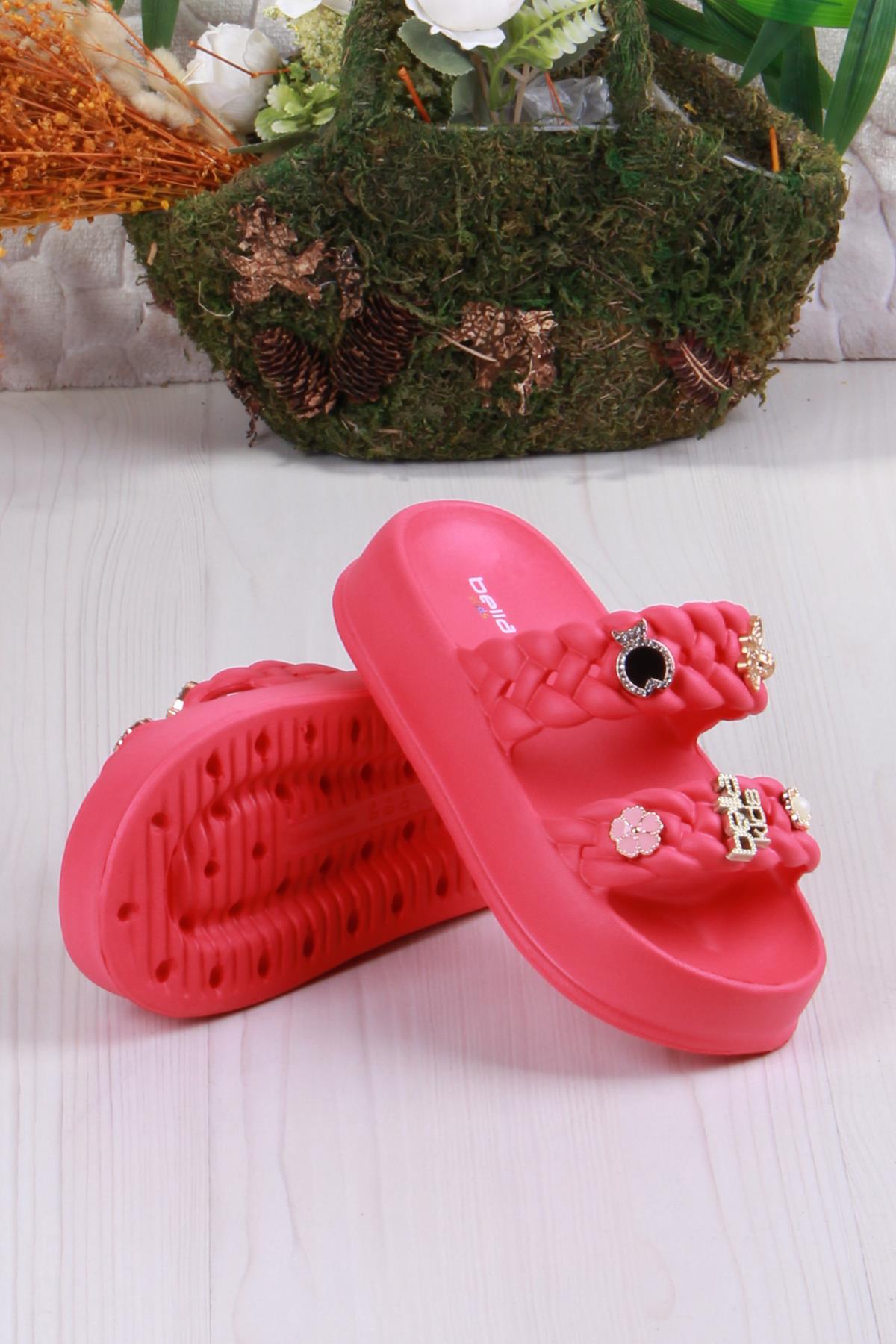 Bella E423 Plaj Deniz Havuz Terliği Hafif Rahat Esnek Kız Çocuk Terlik - Görsel 5