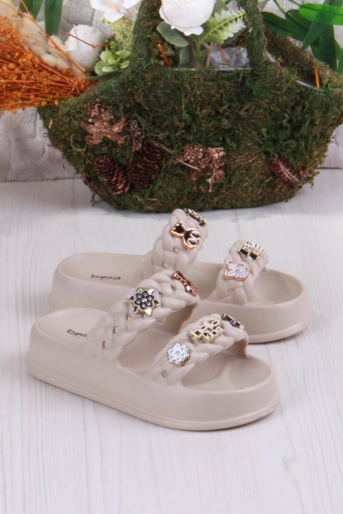 Bella E423 Plaj Deniz Havuz Terliği Hafif Rahat Esnek Kız Çocuk Terlik - Görsel 2